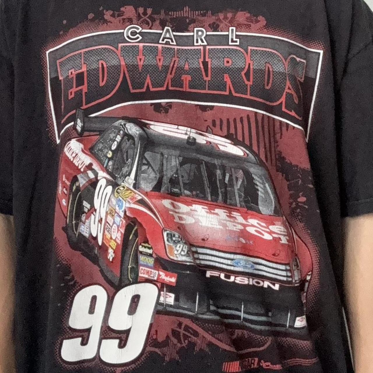 Chase Authentics × NASCAR × Vintage Vintage Carl Edwards 2000s Nascar Graphics Black Tee Shirt Size US XXL / EU 58 / 5 - 3 Thumbnail