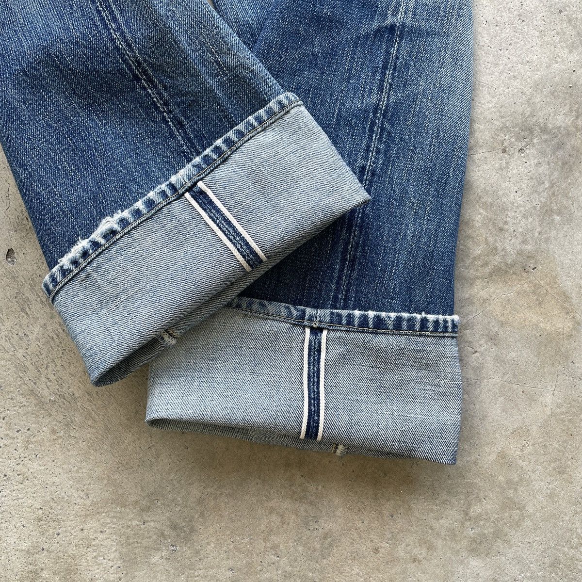 Japanese Brand Vintage Japan Red Line Distressed Denim Faded Jeans Pants Size US 29 - 8 Thumbnail