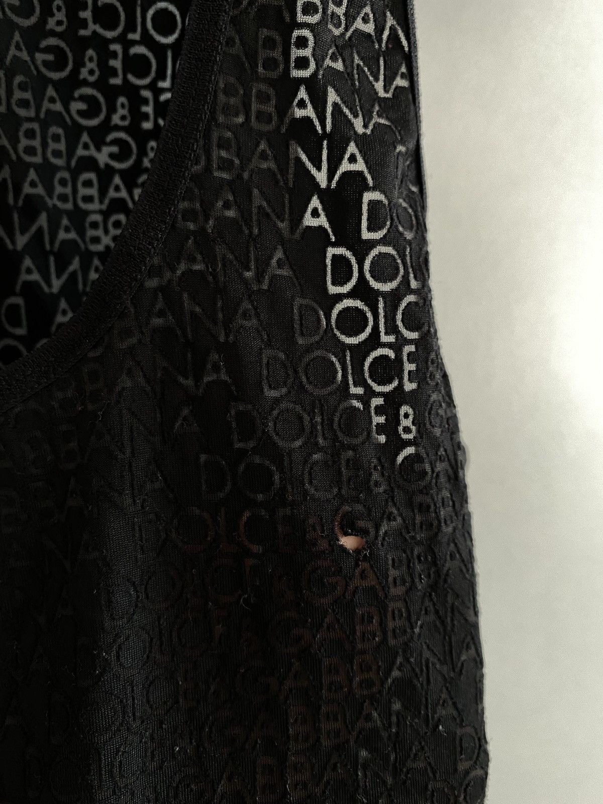 Dolce & Gabbana Dolce&Gabbana Black Tank Top Monogram Size M / US 6-8 / IT 42-44 - 7 Thumbnail