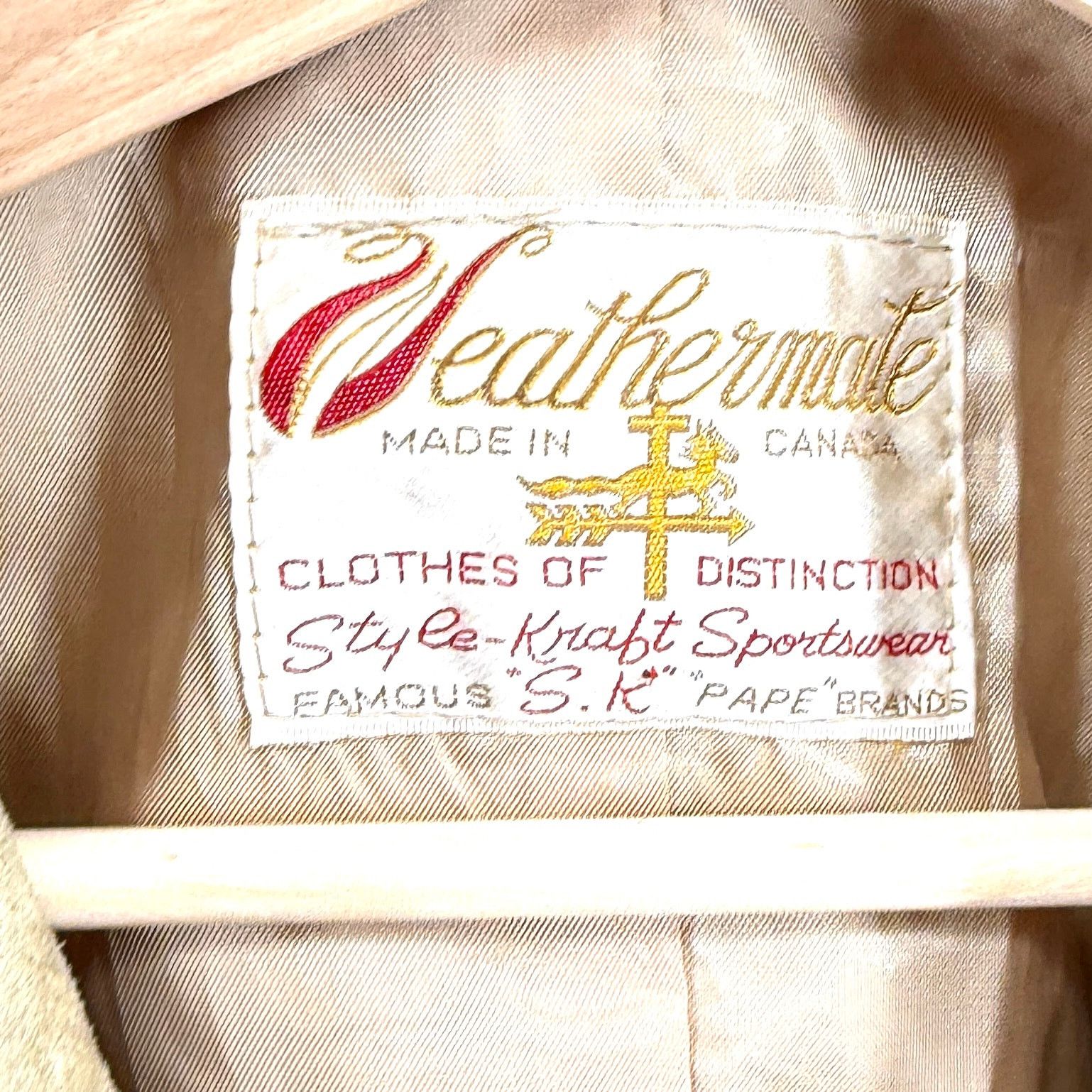 Vintage Vintage 70s Weathermate Camel Genuine Suede Leather Jacket Size US M / EU 48-50 / 2 - 7 Thumbnail