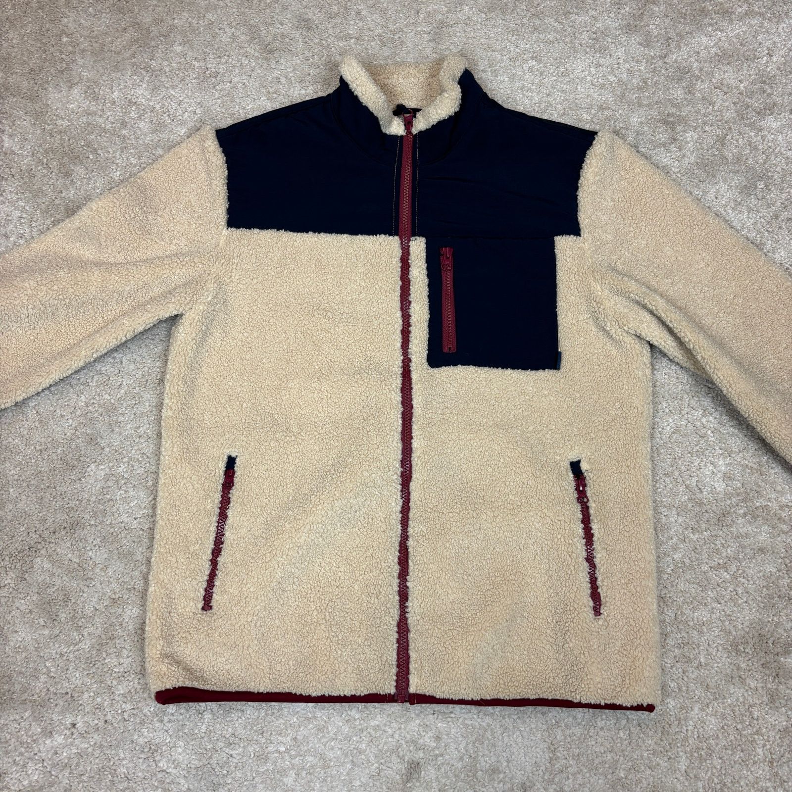 Marine Layer Marine Layer Whistler Sherpa Jacket Men's Medium Deep Pile Size US M / EU 48-50 / 2 - 2 Thumbnail
