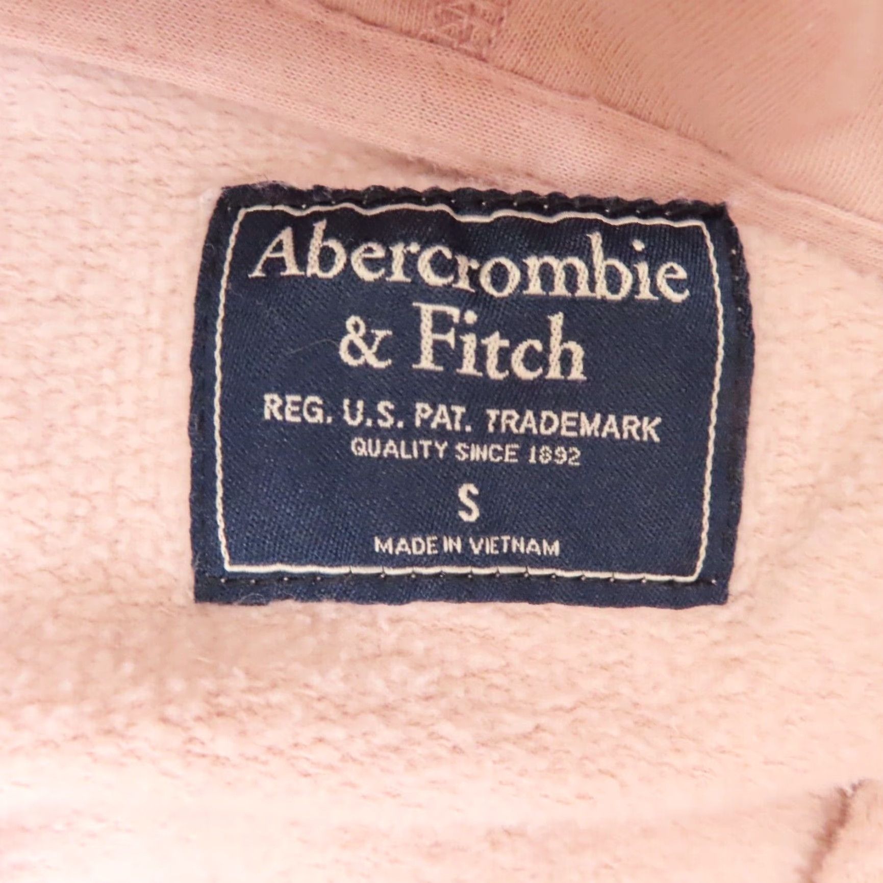 Abercrombie & Fitch Abercrombie & Fitch Hoodie Mens Small Embroidered Logo Pullover Hood Dusty Pink Size US S / EU 44-46 / 1 - 7 Thumbnail