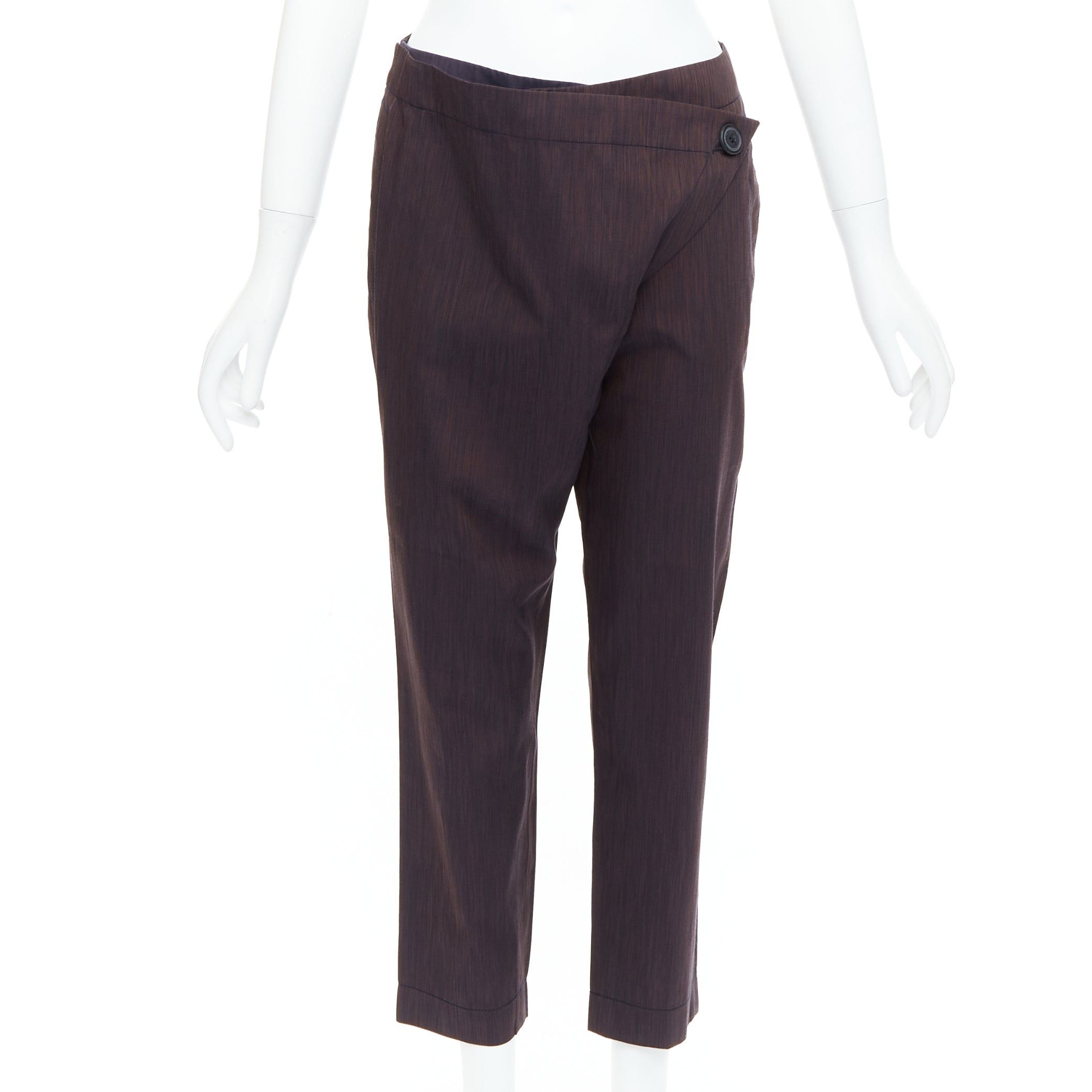 Vivienne Westwood VIVIENNE WESTWOOD Anglomania brown asymmetric foldover harem pants IT40 S Size 27" / US 4 / IT 40 - 1 Thumbnail