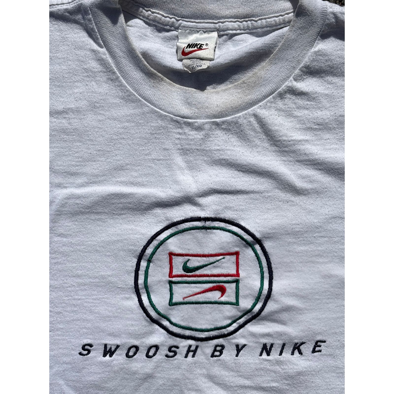 Nike Vintage 90s Swoosh by Nike Embroidered double logo USA XL Size US XL / EU 56 / 4 - 1 Thumbnail