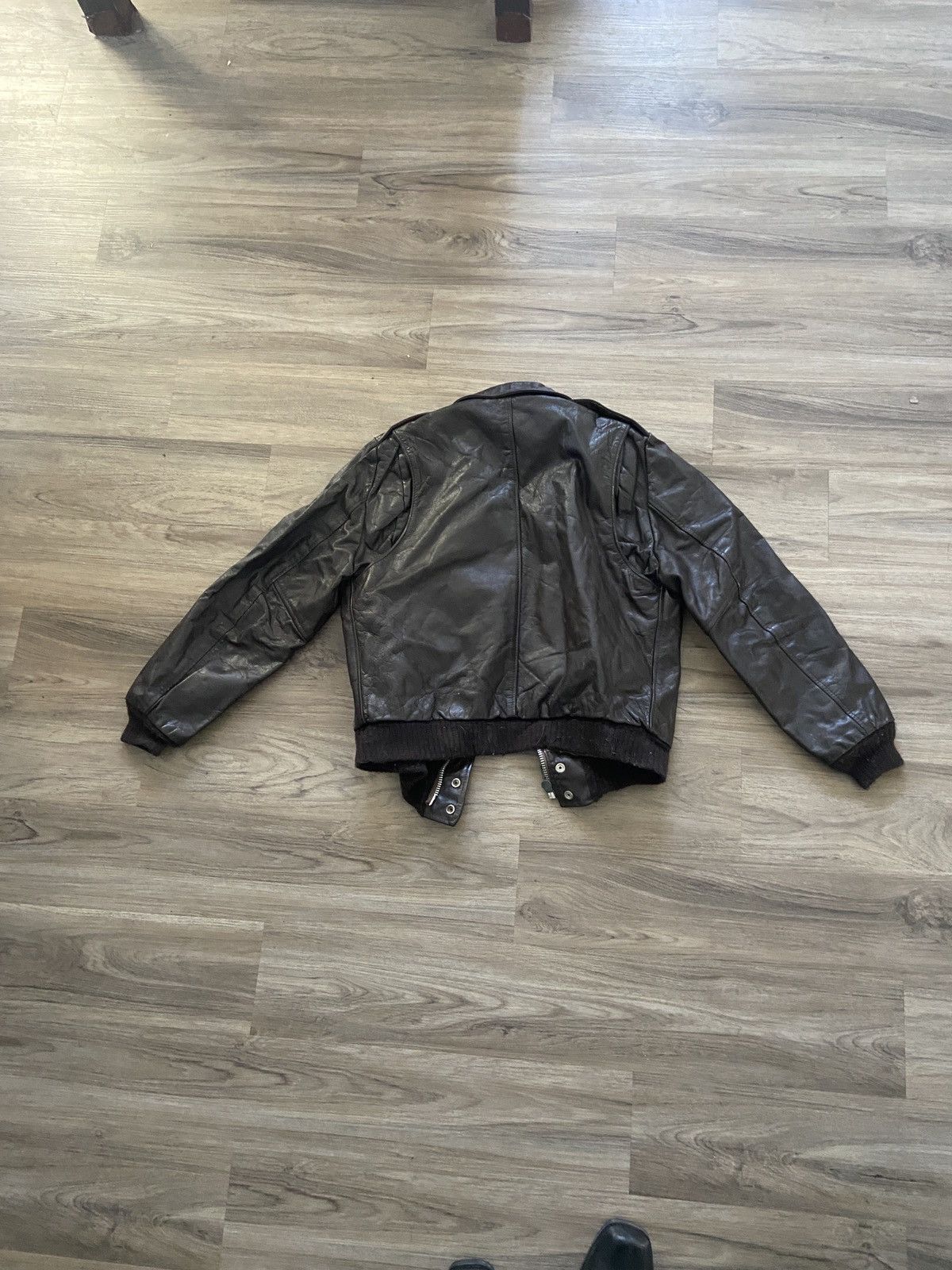 Vintage Vintage Made In USA Brown Leather Jacket Size US S / EU 44-46 / 1 - 8 Thumbnail