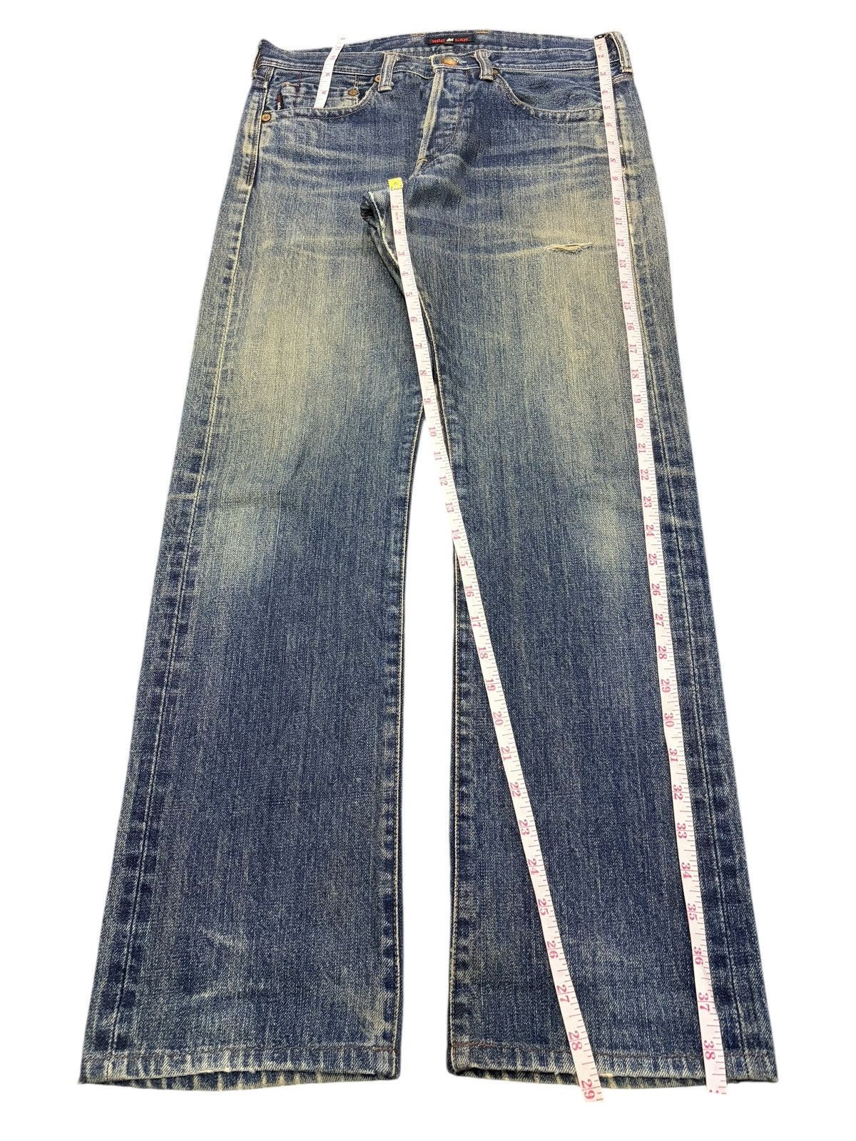 Paul Smith Red Ear Vintage Paul Smith Red Ear Distressed Selvedge Jeans Size US 30 / EU 46 - 6 Thumbnail