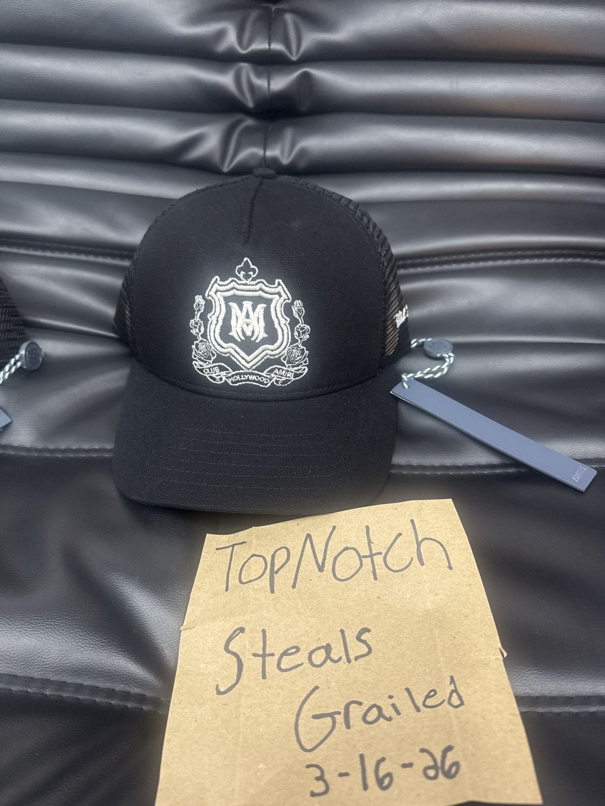 Amiri MA Crest Trucker Hat Size ONE SIZE - 14 Thumbnail