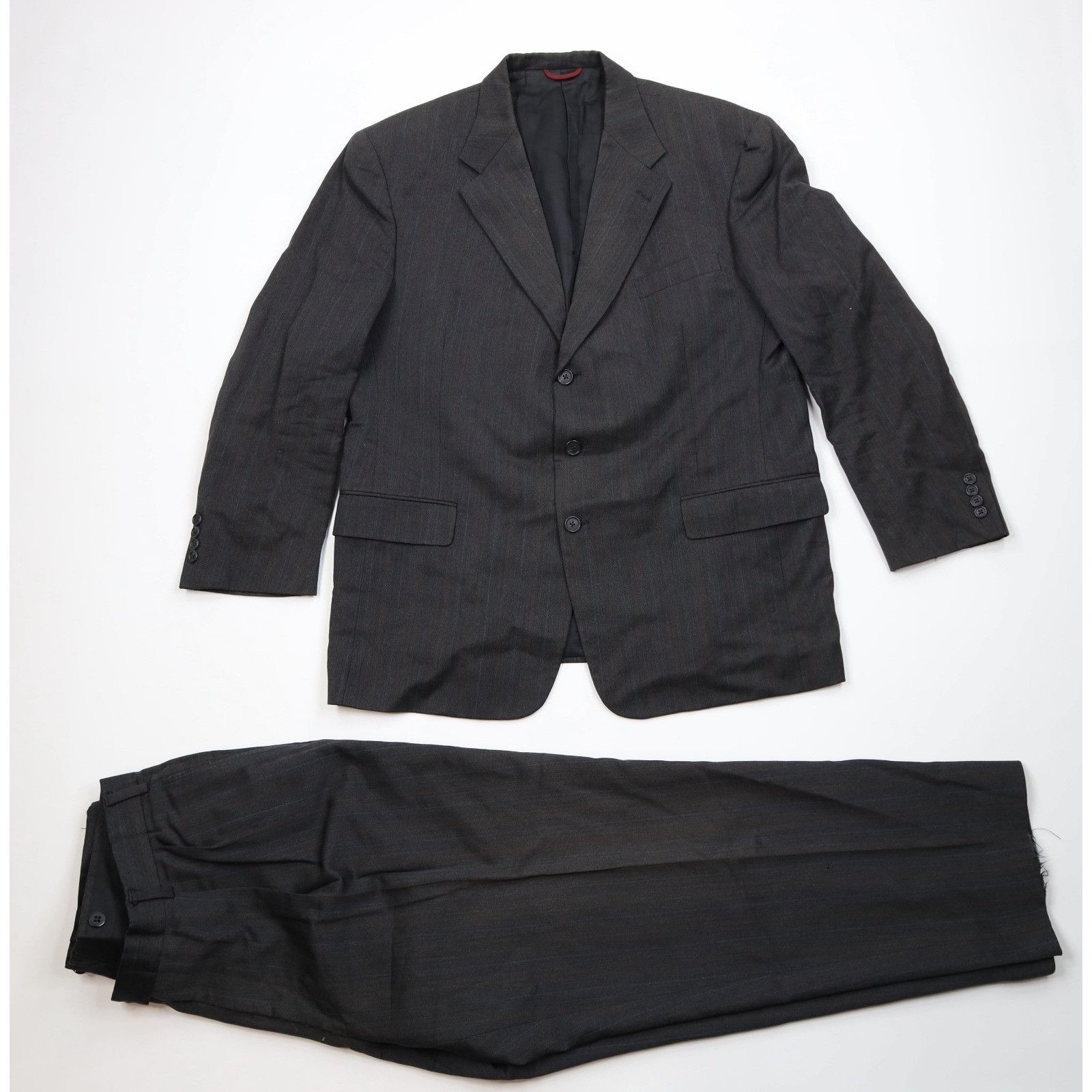 Vintage Vintage 90s Streetwear Distressed 2 Piece Suit Wedding Size 46R - 1 Thumbnail