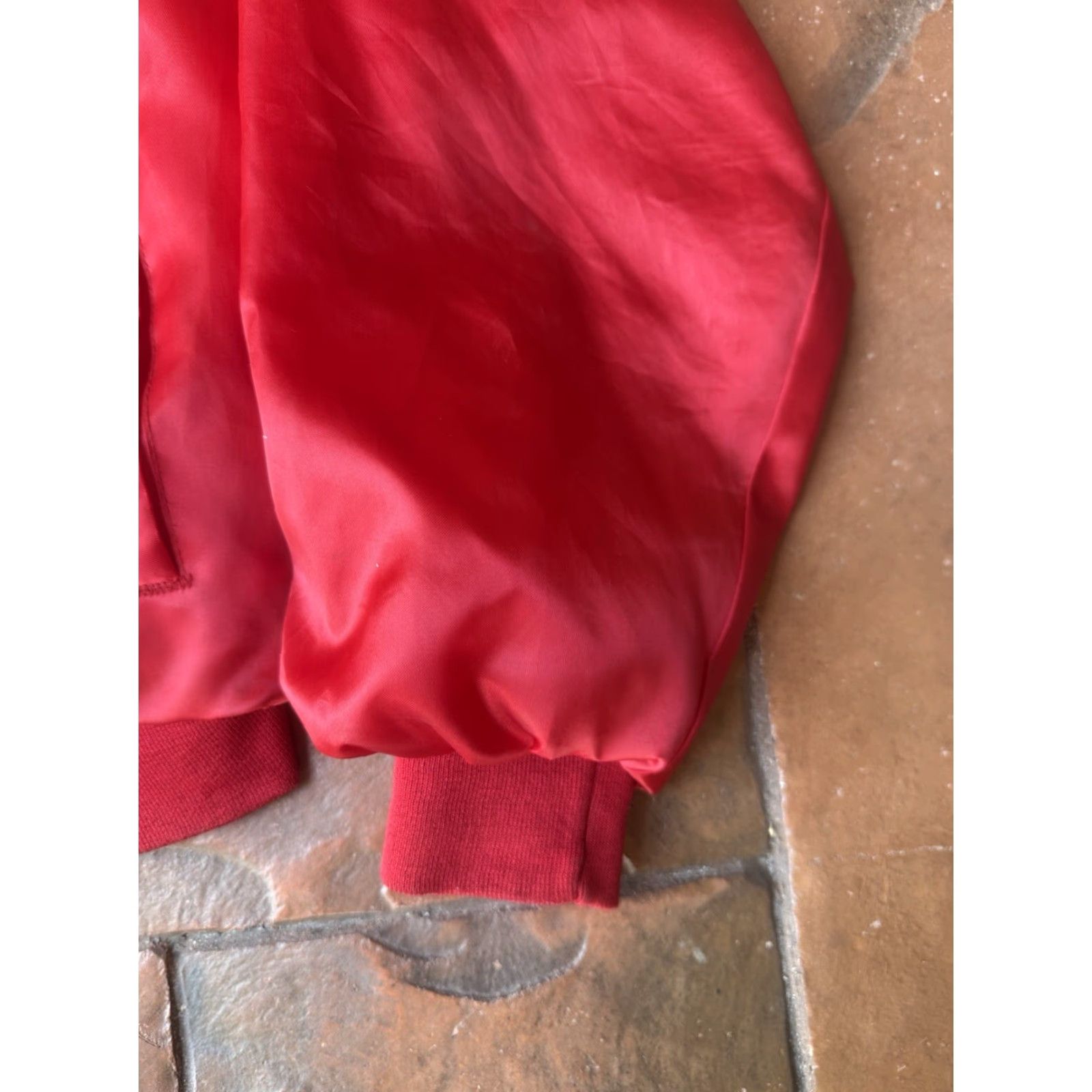 Vintage VINTAGE King Louie Bomber Jacket Red Satin 80s Dodge Ram Promo Long Sleeve Men’s Large Size US L / EU 52-54 / 3 - 5 Thumbnail