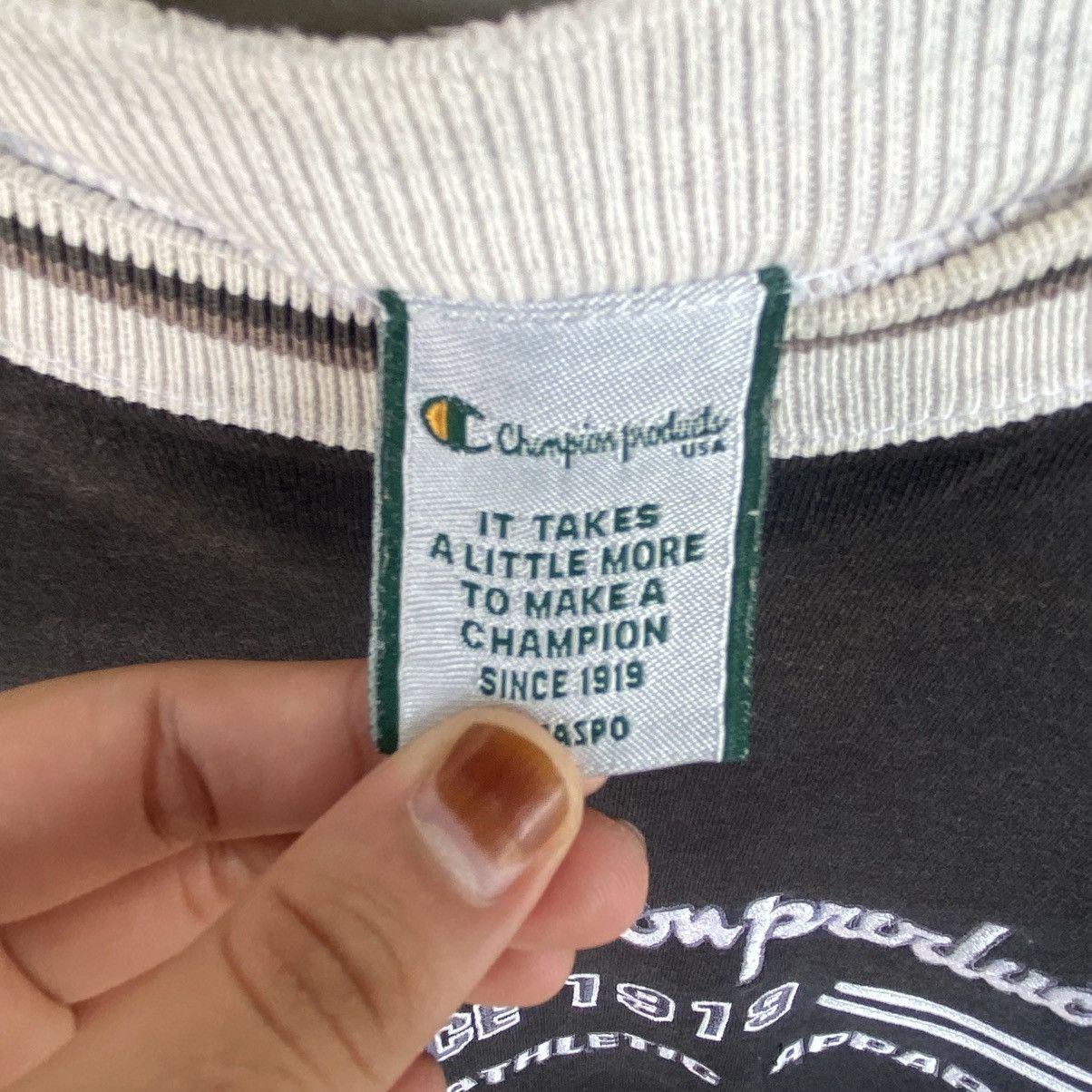 Other Vintage Champion Big Printed Crewneck Sweatshirt Black M Size US M / EU 48-50 / 2 - 6 Thumbnail