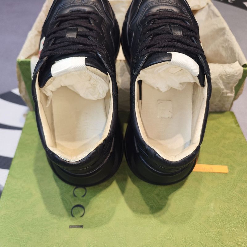 Gucci Gucci Rhyton Low-Top Black and Red Sneakers - Size US 7.5 / EU 40-41 - 5 Thumbnail