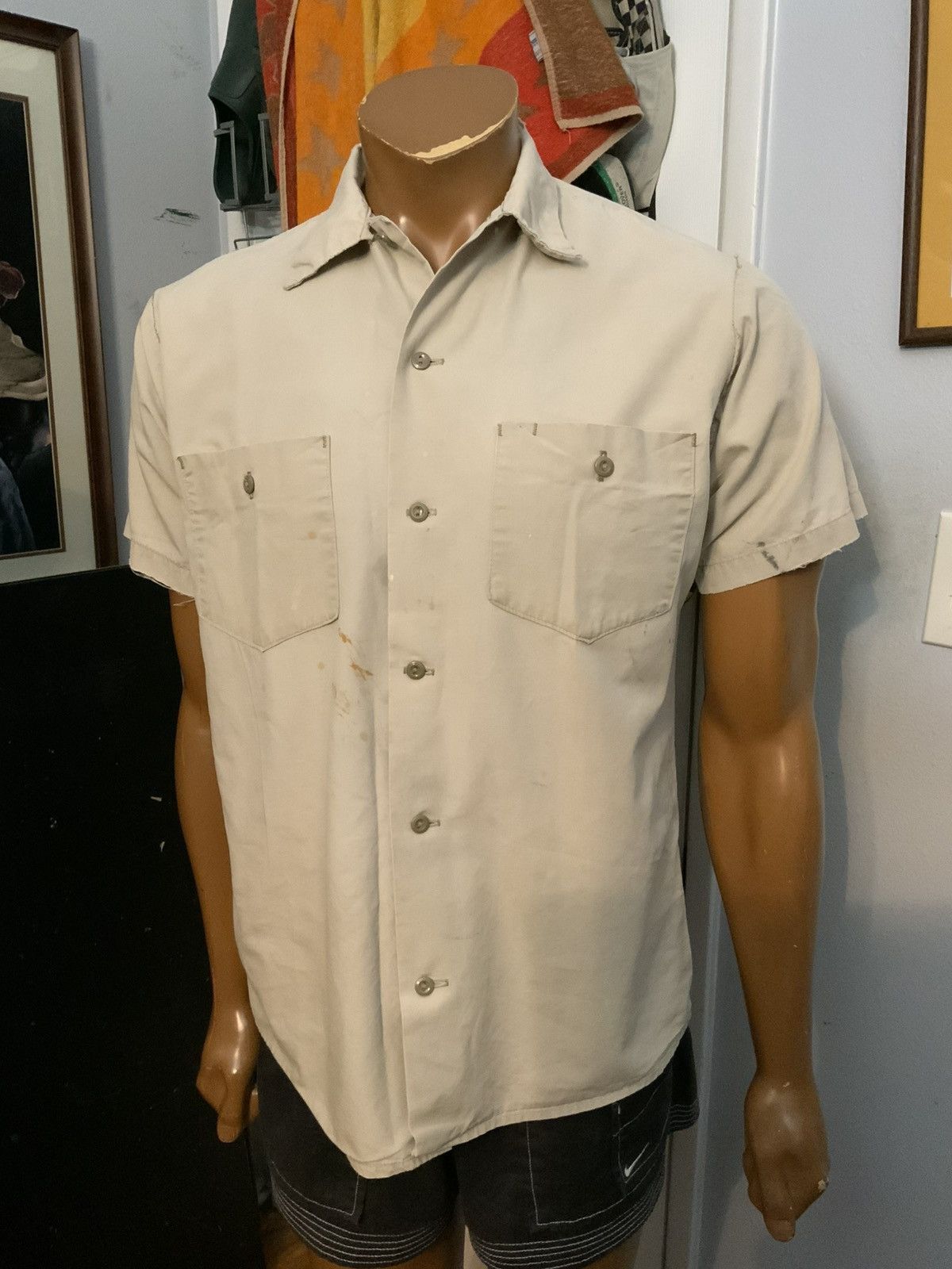 Vintage Vintage 70s 80s M-SS Union Made Khaki Safari Workwear Shirt Size US M / EU 48-50 / 2 - 15 Thumbnail
