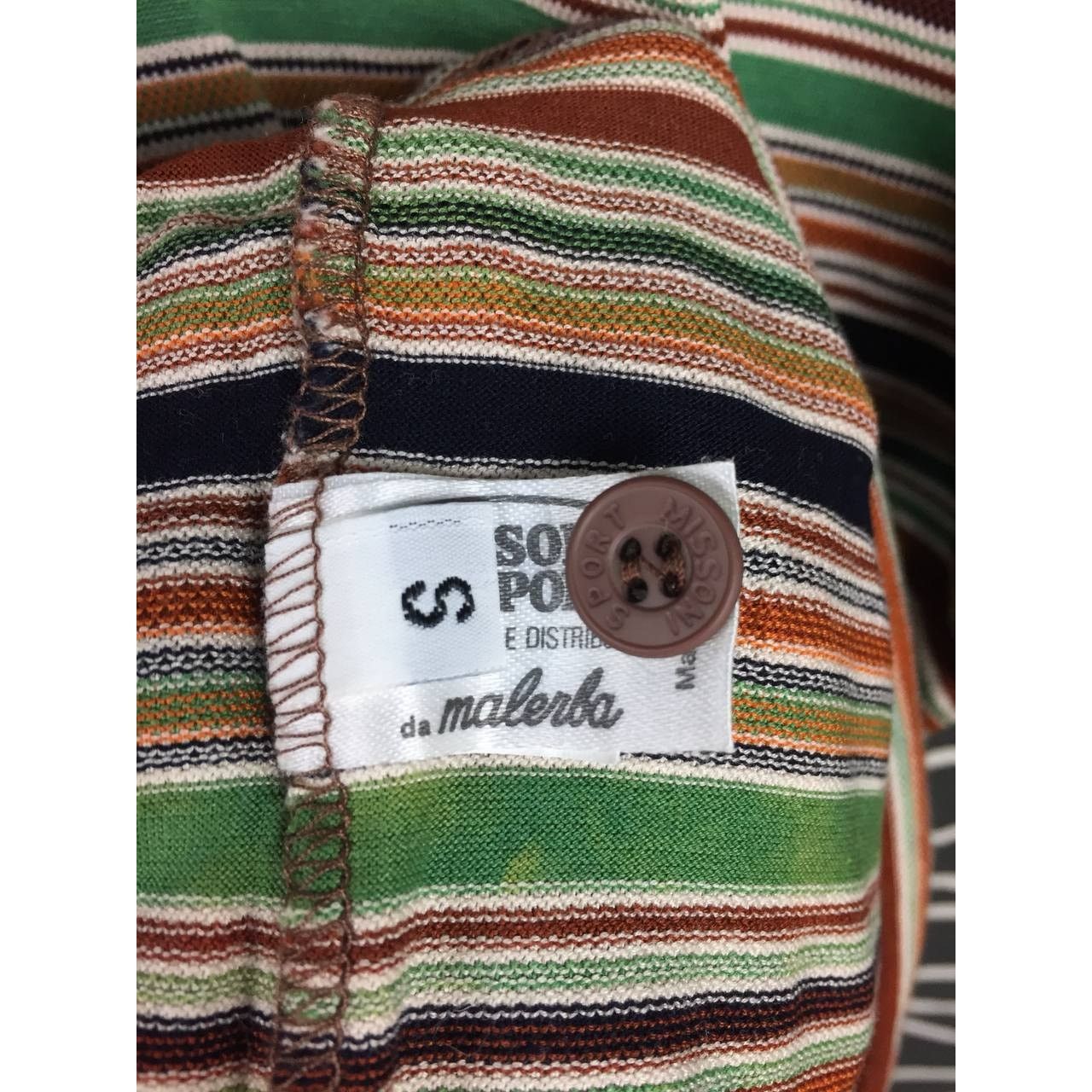 Missoni Vtg Missoni Sport Made In Italy Multicolor Stripe Polo Tee Size US S / EU 44-46 / 1 - 18 Thumbnail