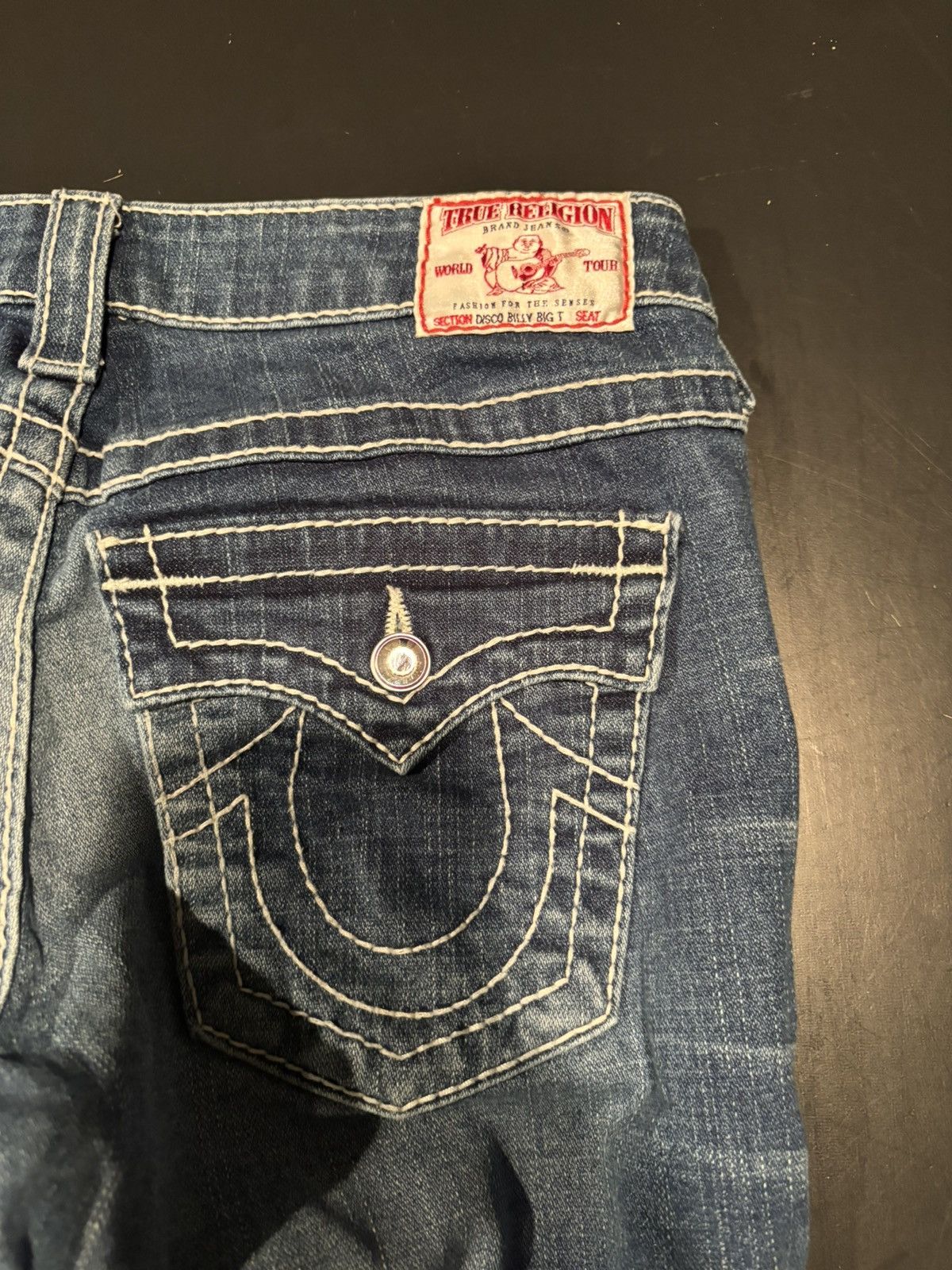 True Religion Rhinestone Detail Y2K True Religion Light Blue Jeans Size 28 Size 28" / US 6 / IT 42 - 5 Thumbnail