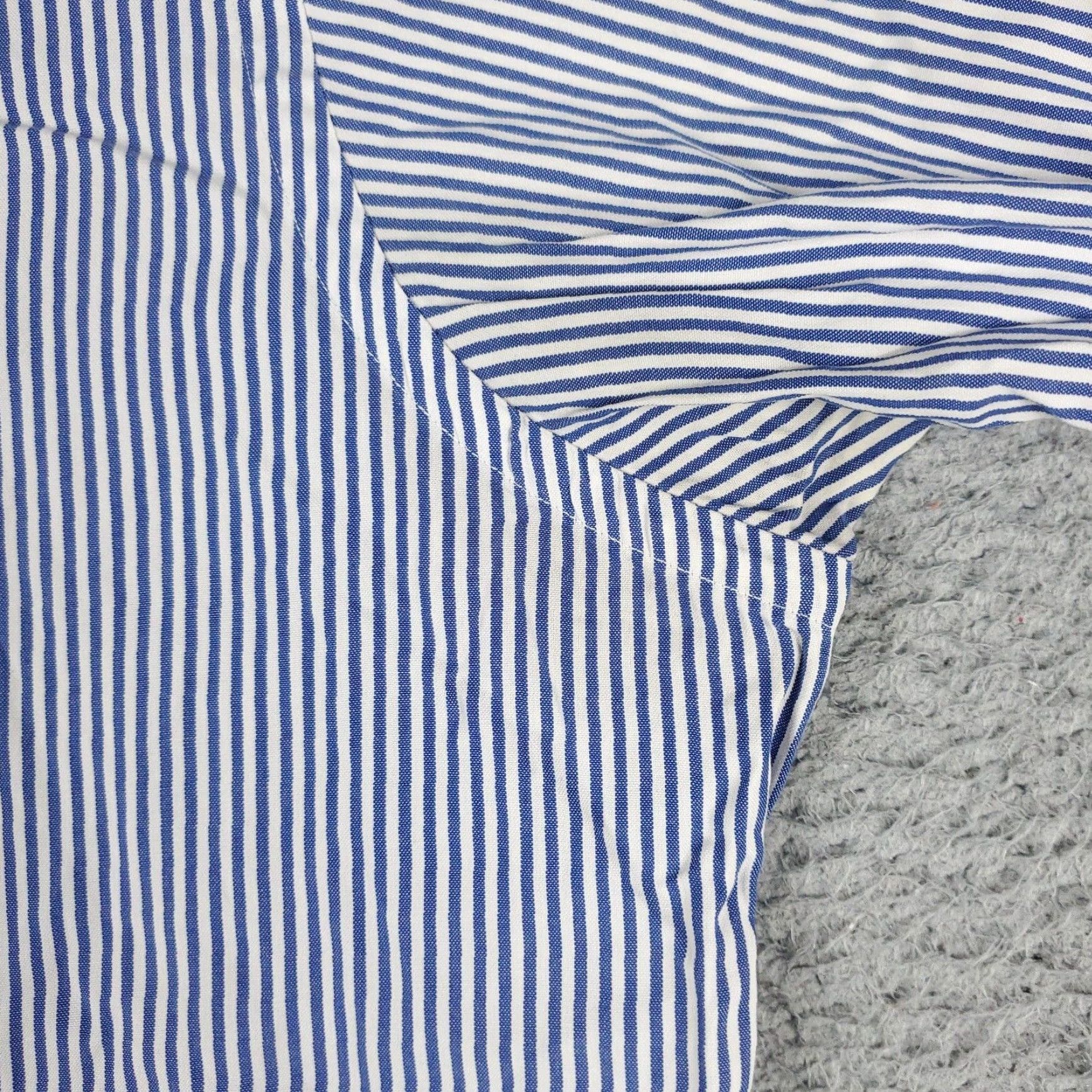 Ralph Lauren Ralph Lauren Dress Shirt Mens 16.5 Blue Striped Button-Up Long Sleeve Regular Fit Non-Iron Size 42R - 5 Thumbnail