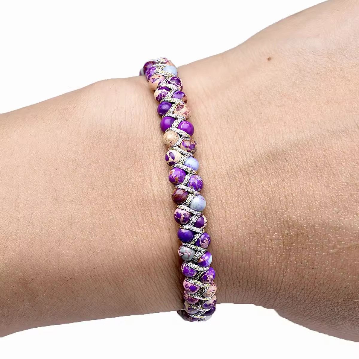 Jewelry Natural Stone Healing Beads Braided Bracelet Size ONE SIZE - 3 Thumbnail