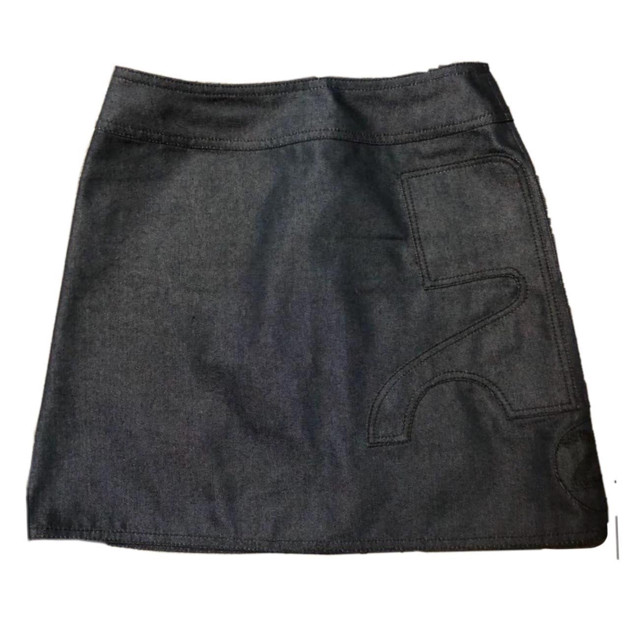 Courreges Courreges Denim Logo Embroidered Mini Skirt Size 27" / US 4 / IT 40 - 1 Thumbnail