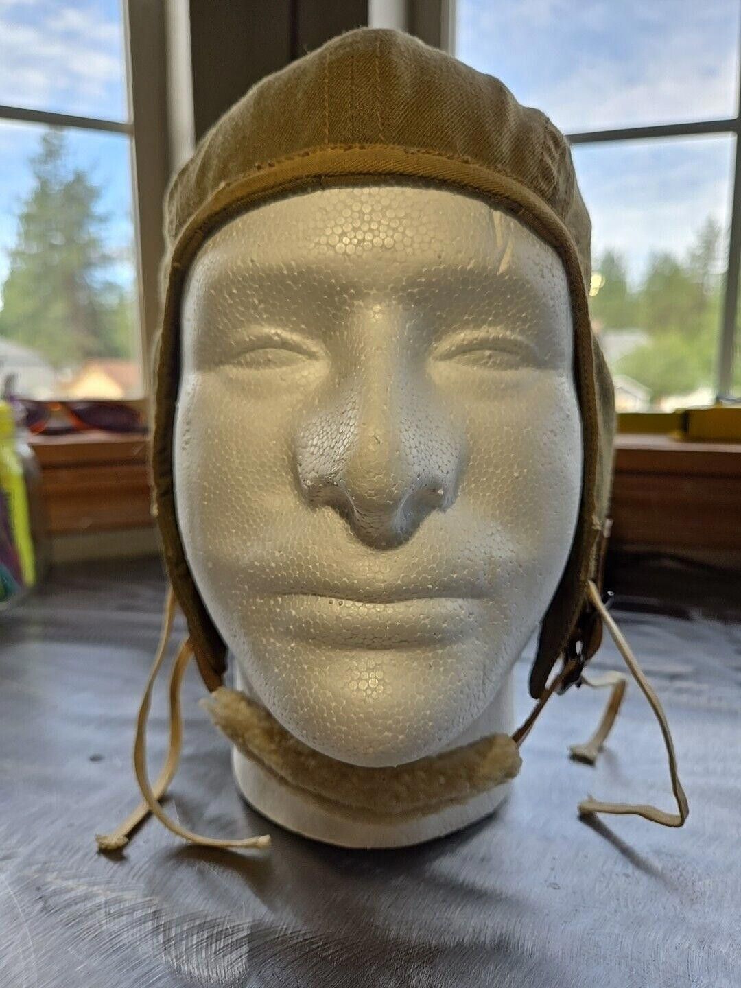 Designer WW2 US Army Air Force Flight Helmet A-9 Size Medium Size ONE SIZE - 3 Thumbnail