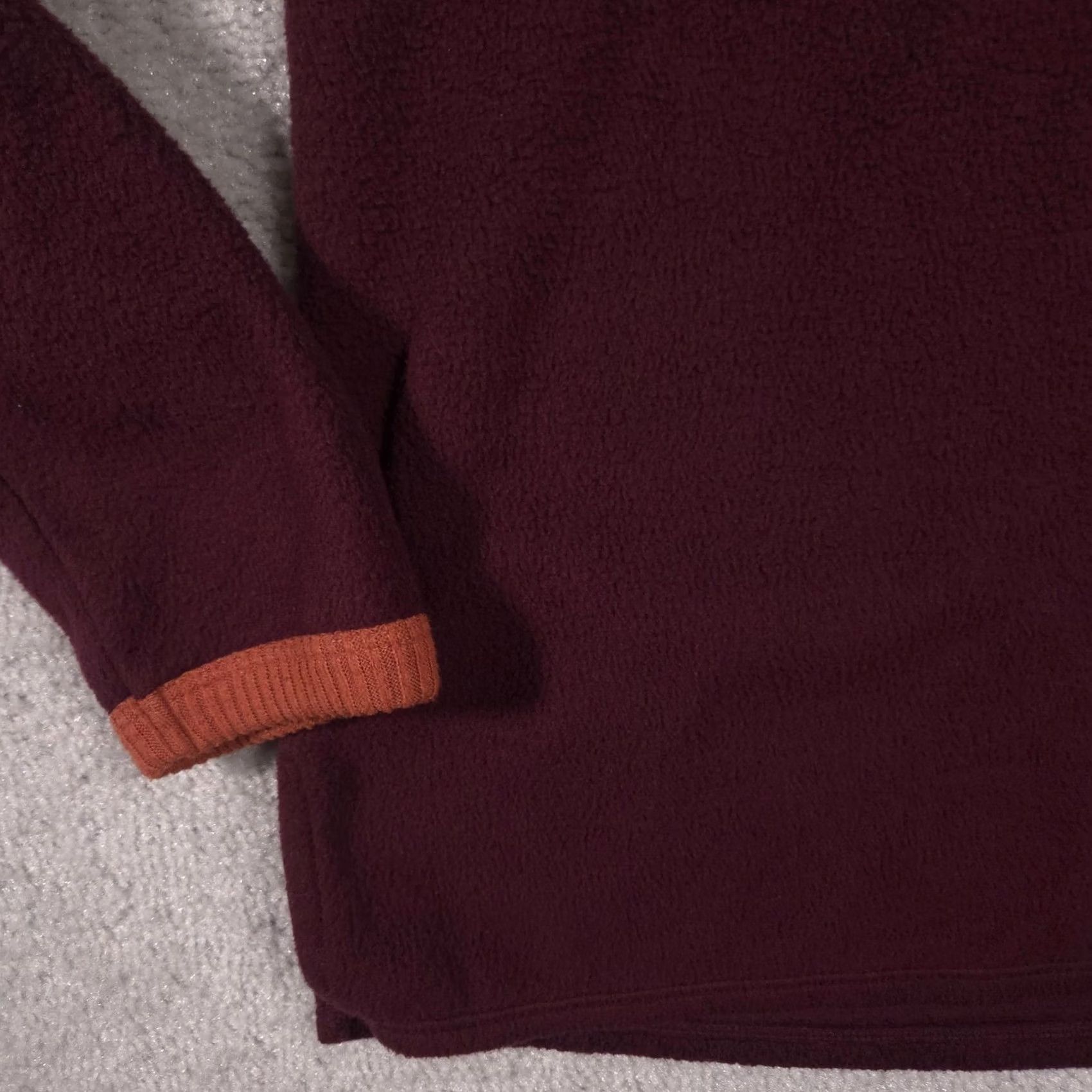 Vintage Cuddl Duds Shirt Womens S Red Fleece Crew Neck Long Sleeve Pocket Top Size S / US 4 / IT 40 - 5 Thumbnail