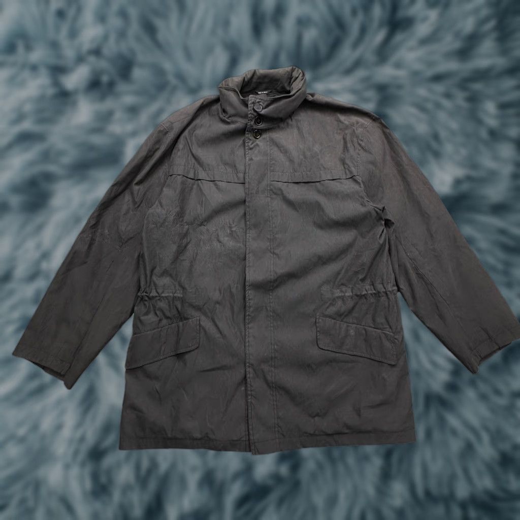 Vintage Sanyo New York Trench Coat Overcoat Coat Mens Large Poly Nylon Blend Hooded Gray Mens Size US L / EU 52-54 / 3 - 1 Thumbnail