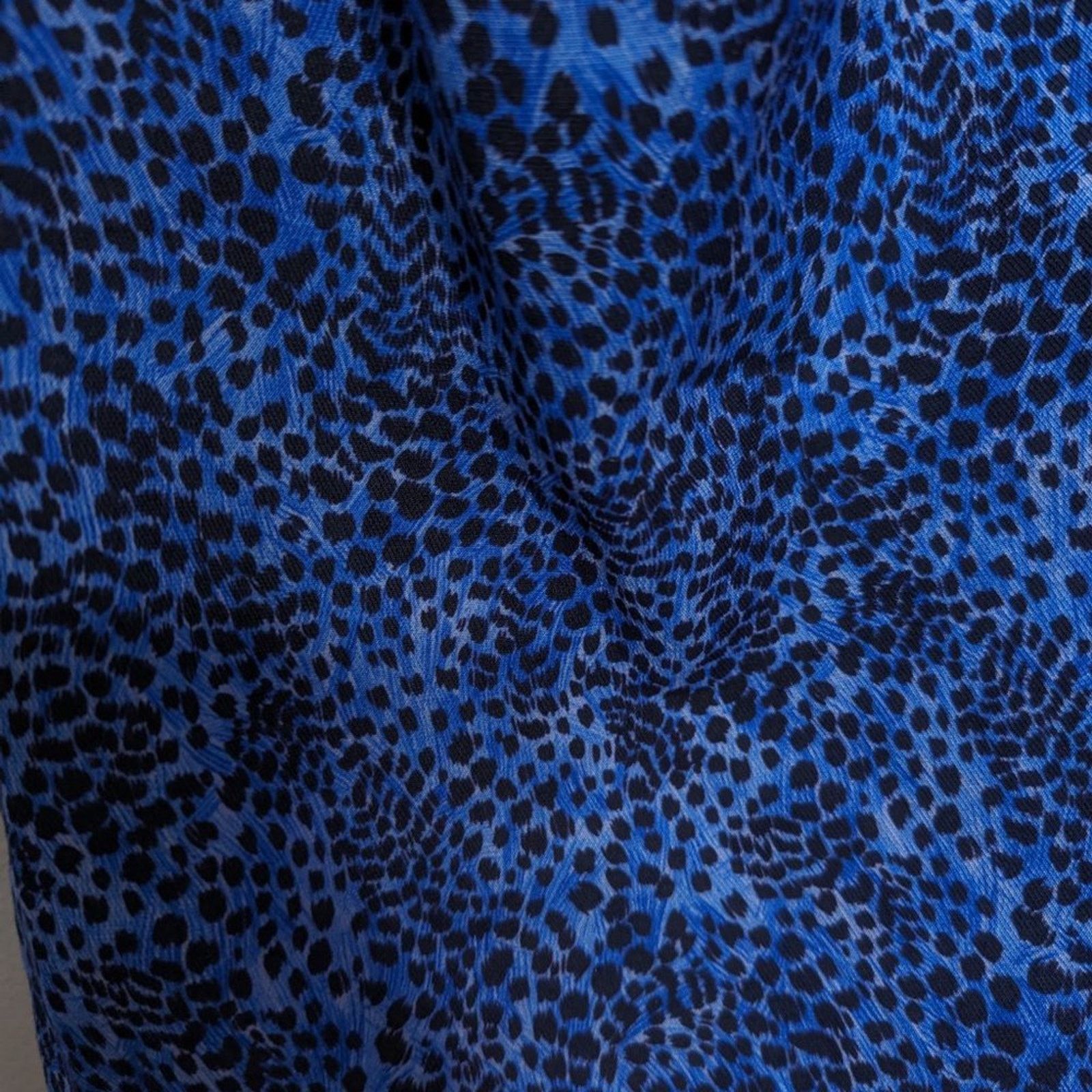 & Other Stories & Other Stories Blue Animal Print Sleeveless Mini Wrap Dress Size M / US 6-8 / IT 42-44 - 6 Thumbnail