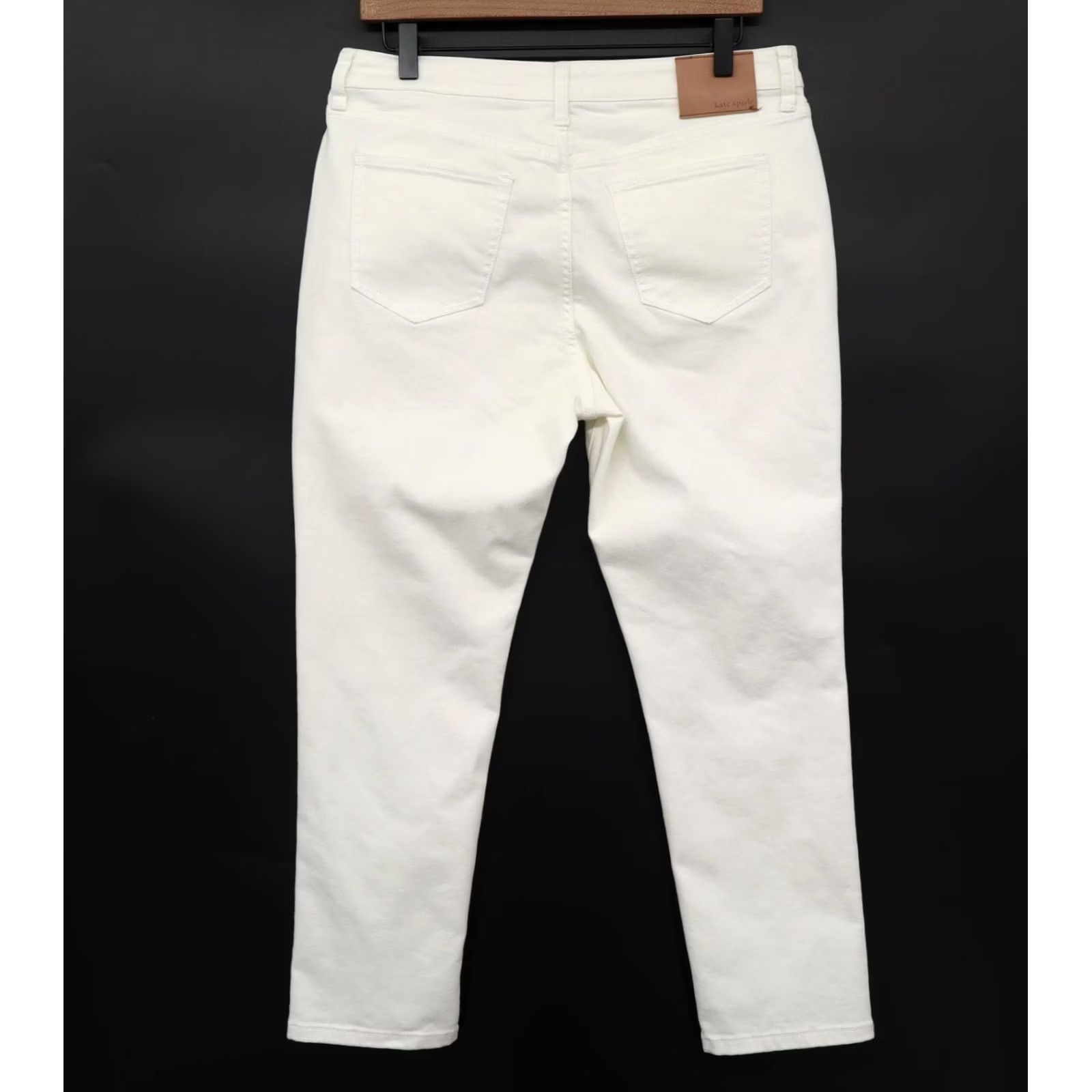 Denime Kate Spade Women's Jeans Straight White 30 Regular 26 Inseam Cotton Elastane 5-Pocket Denim Pants Vintage No Size 30" / US 8 / IT 44 - 2 Thumbnail