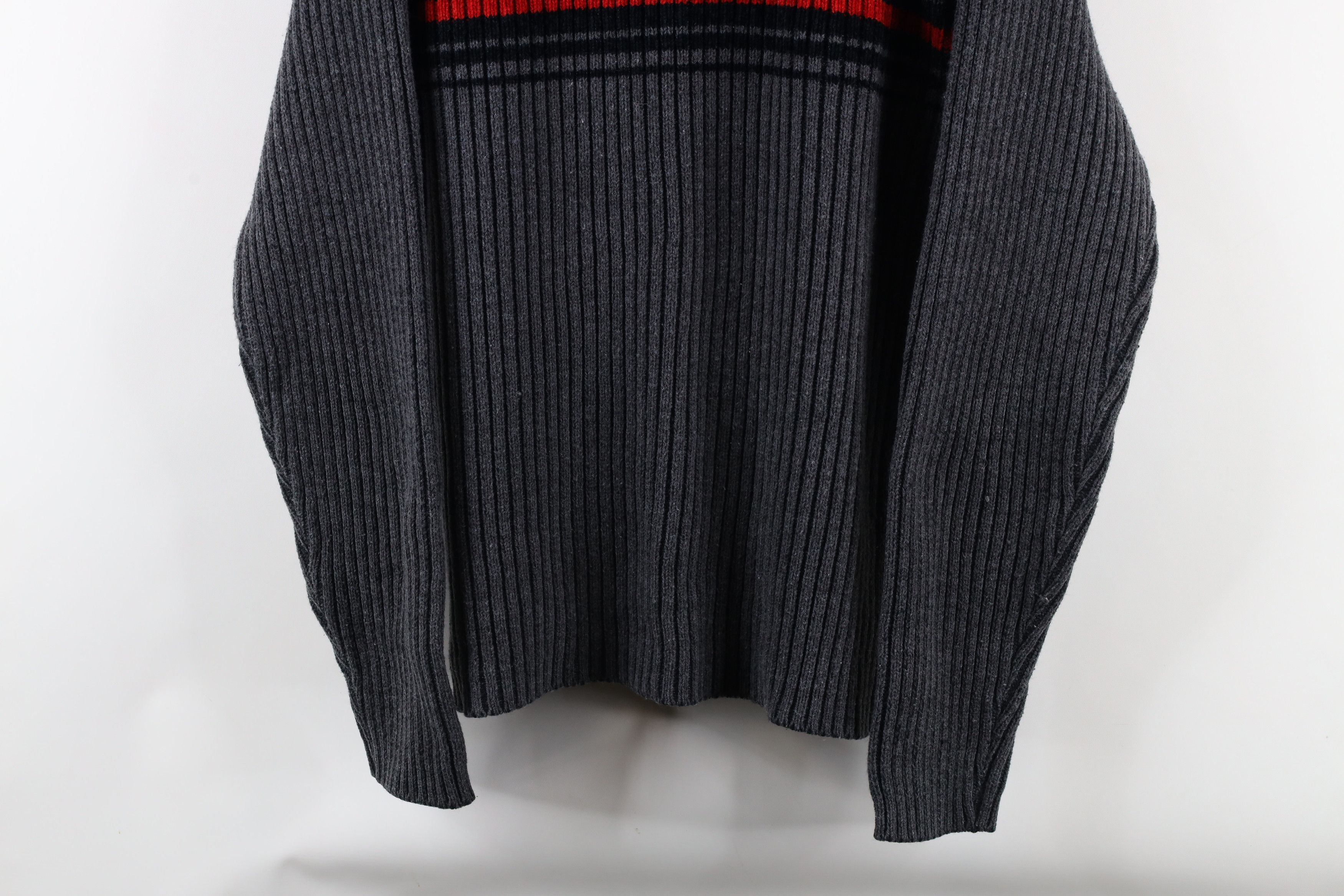 Vintage Vintage 90s Streetwear Block Ribbed Knit Crewneck Sweater Size US L / EU 52-54 / 3 - 3 Thumbnail