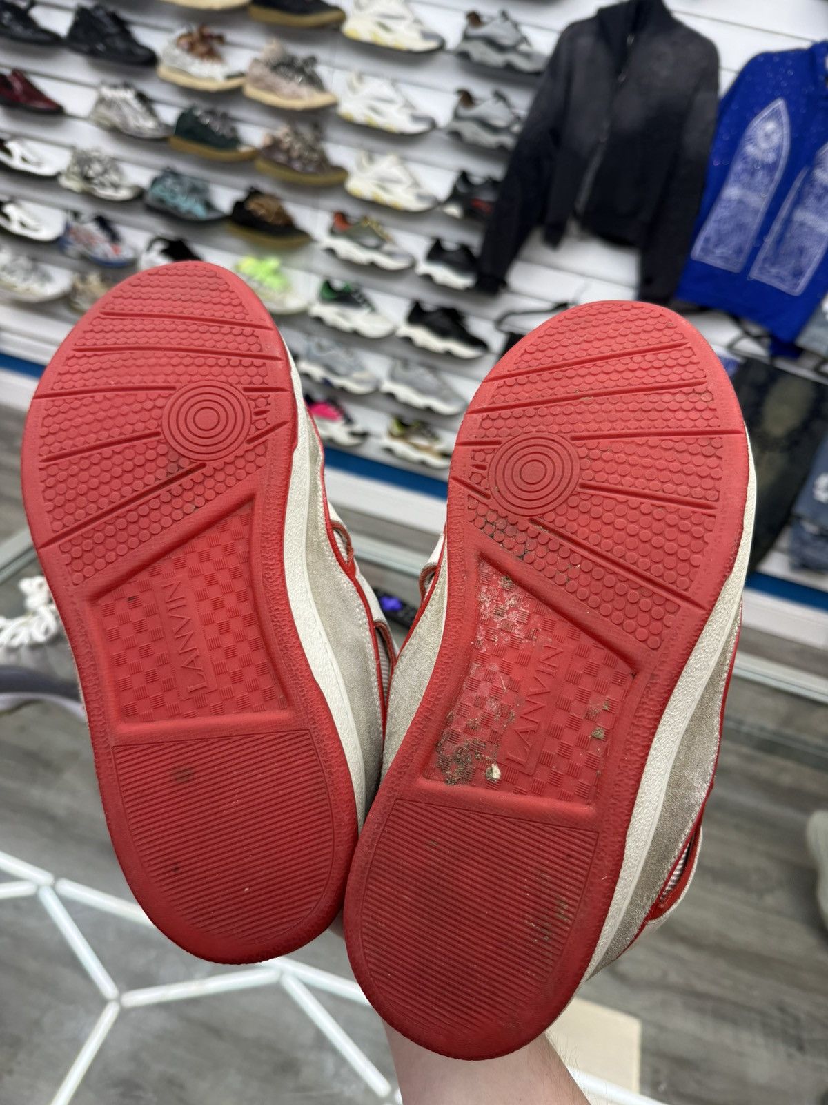 Lanvin Lanvin Curb Sneakers - White / Red Size US 10 / EU 43 - 6 Thumbnail