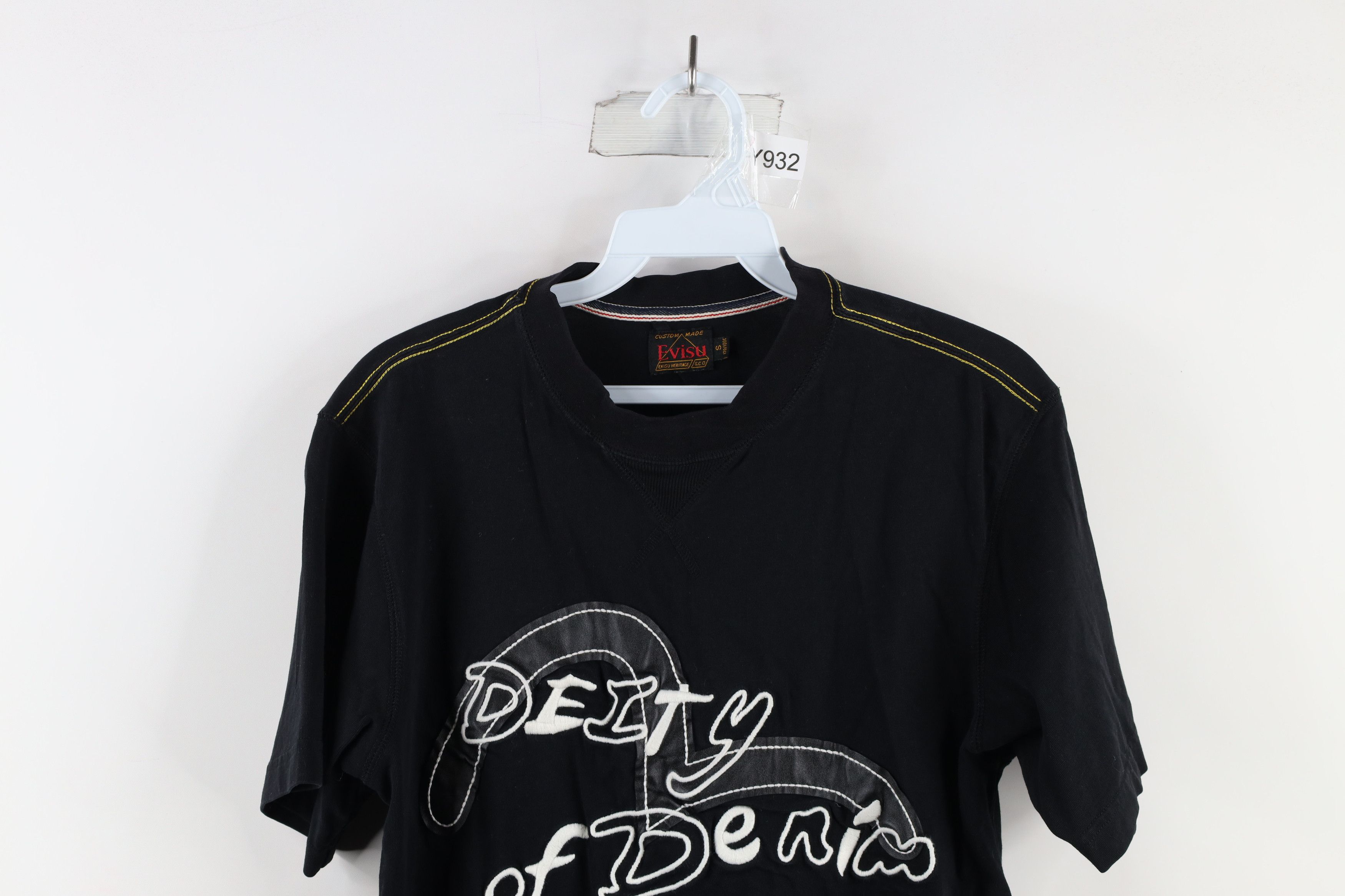 Evisu × Vintage Vintage 90s Evisu Jeans Deity of Denim Short Sleeve T-Shirt Size US S / EU 44-46 / 1 - 2 Thumbnail