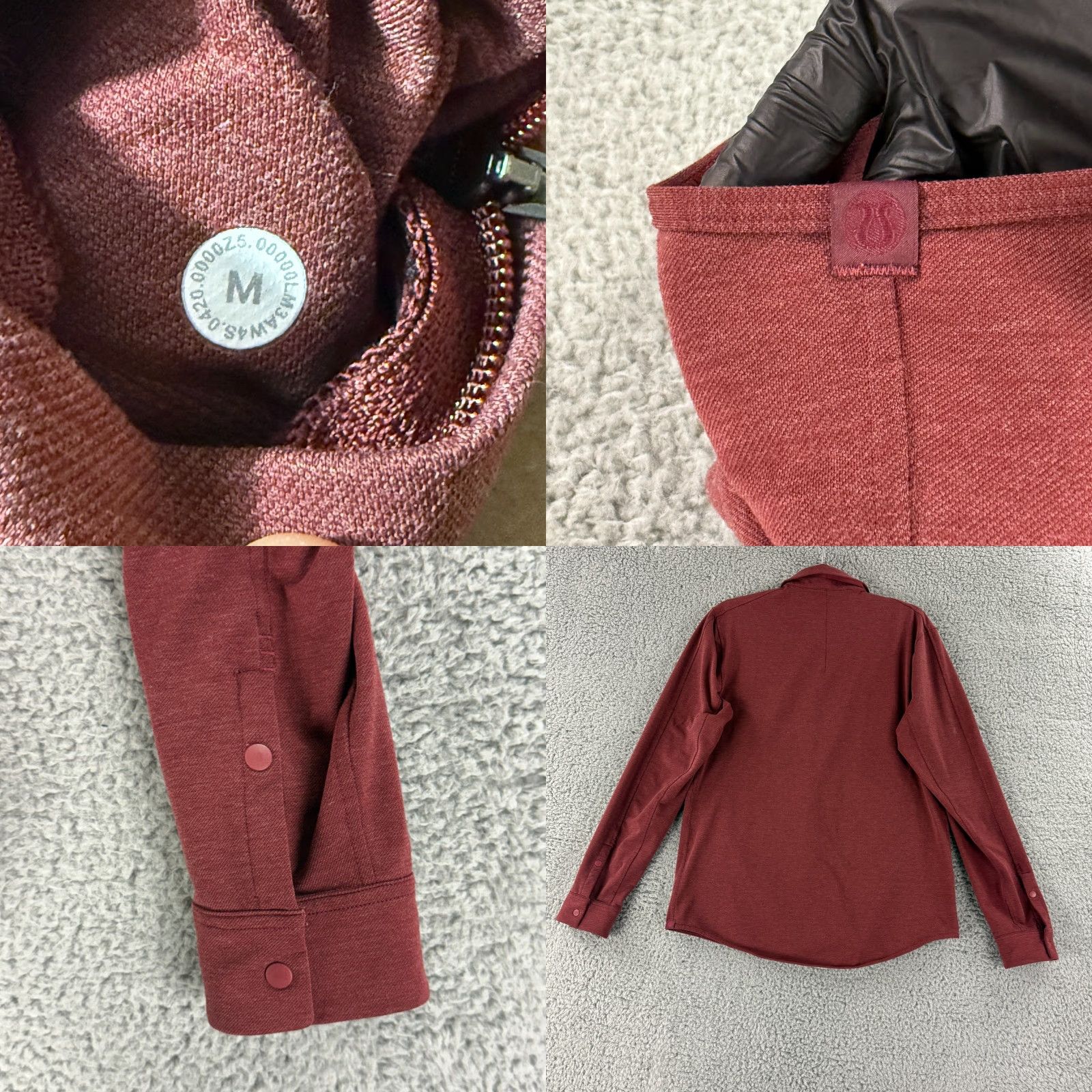 Lululemon Lululemon Compatibility Shirt Men M Red Snap Button Long Sleeve Knit Casual Shirt Size US M / EU 48-50 / 2 - 8 Thumbnail