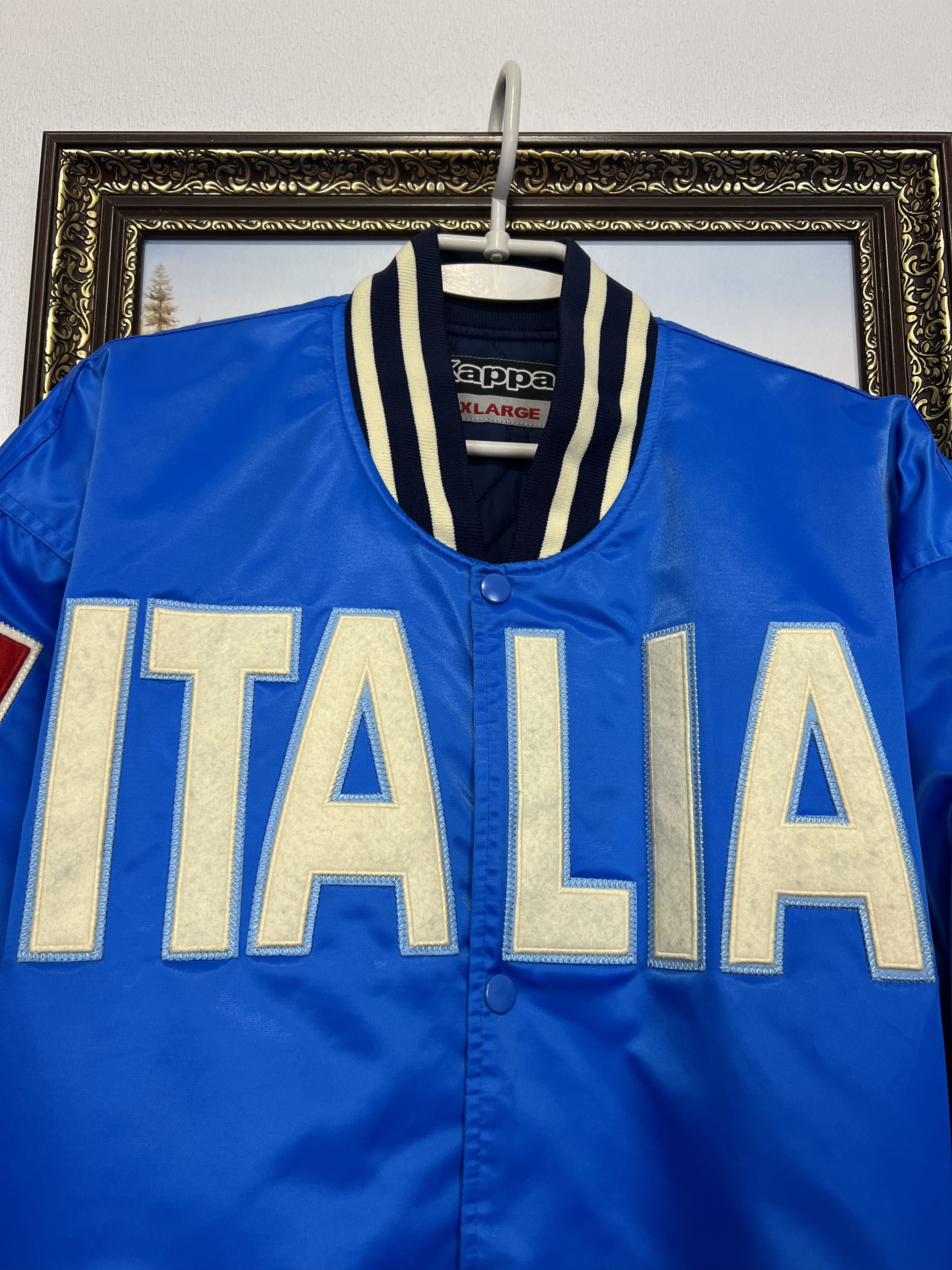 Kappa Vintage Italy Football Satin Jacket Soccer Bomber Track Top Size US XXL / EU 58 / 5 - 3 Thumbnail