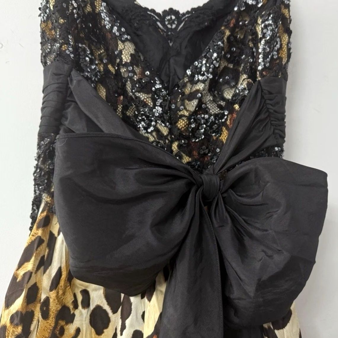 Vintage SHERRI HILL Silk Leopard Print Dress Animal Print Sleeveless Size 14 Size XL / US 12-14 / IT 48-50 - 4 Thumbnail