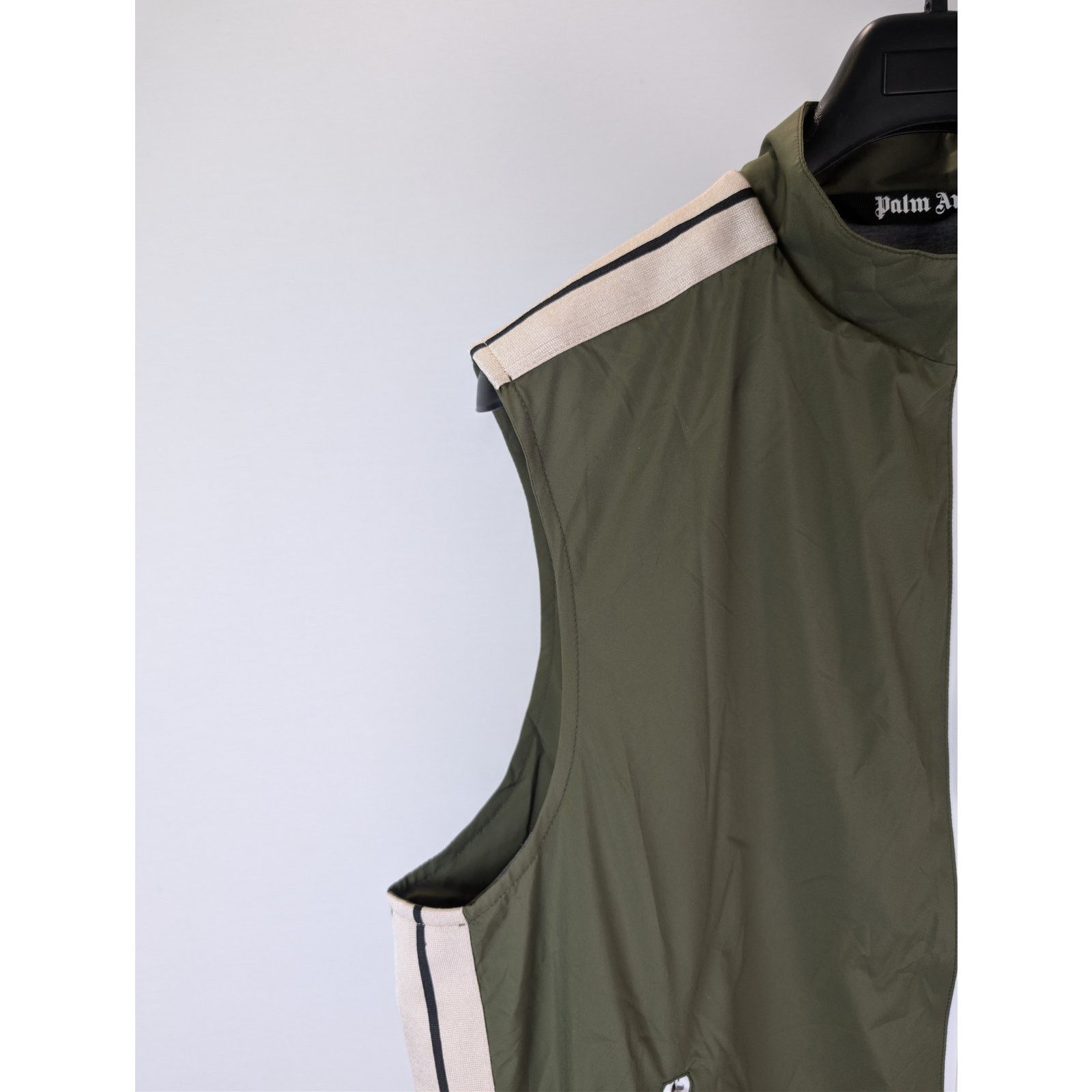 Palm Angels o1rshd1 Classic Logo Vest in Military Green / Off White Size US L / EU 52-54 / 3 - 6 Thumbnail