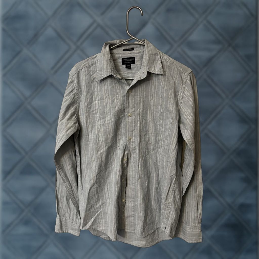 American Eagle Outfitters VINTAGE American Eagle Outfitters Shirt XS Blue Striped Slim Fit Cotton Button Up Mens Size US XS / EU 42 / 0 - 1 Thumbnail