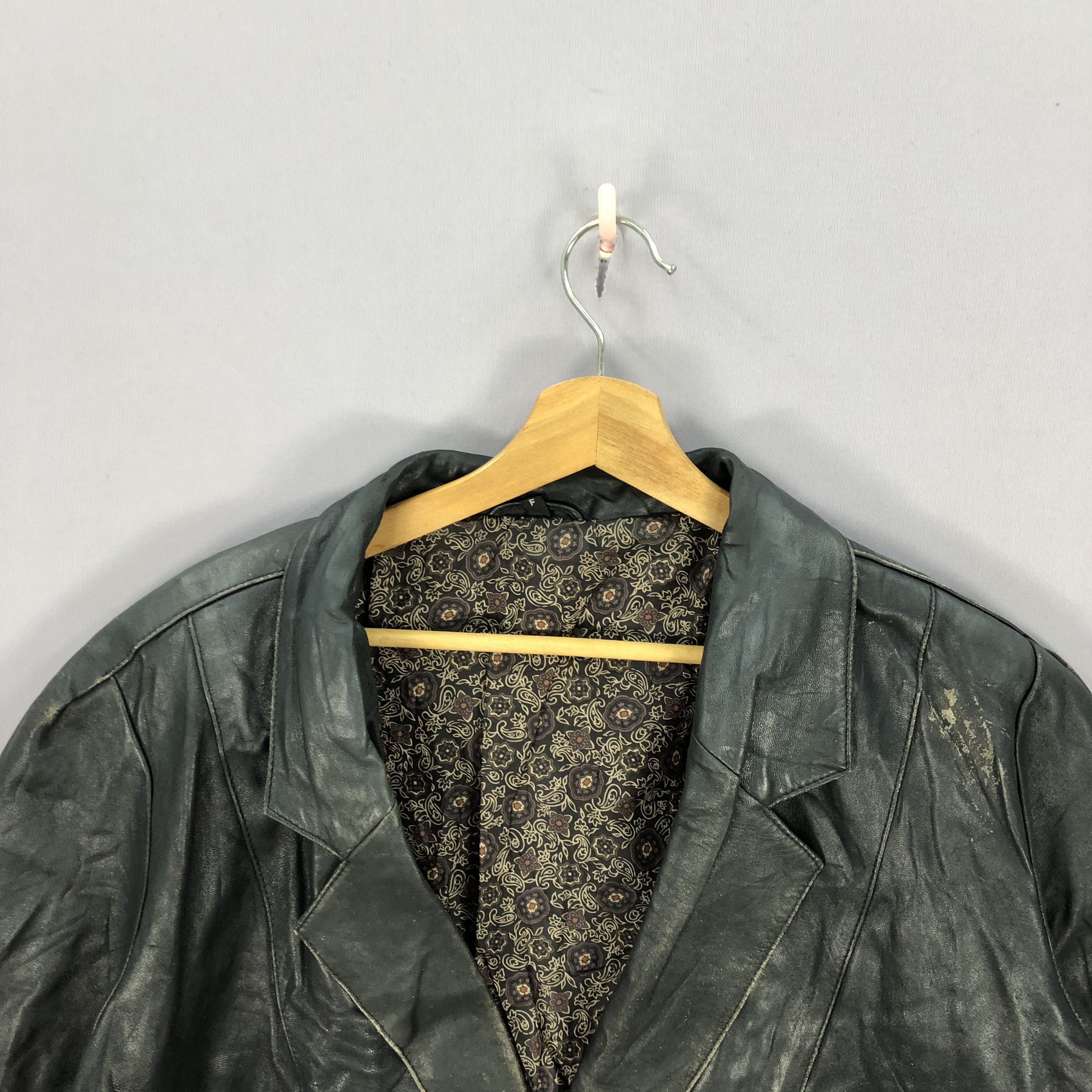 Japanese Brand × Vintage Vintage Japanese Leather Cardigan Jacket Size US XL / EU 56 / 4 - 4 Thumbnail