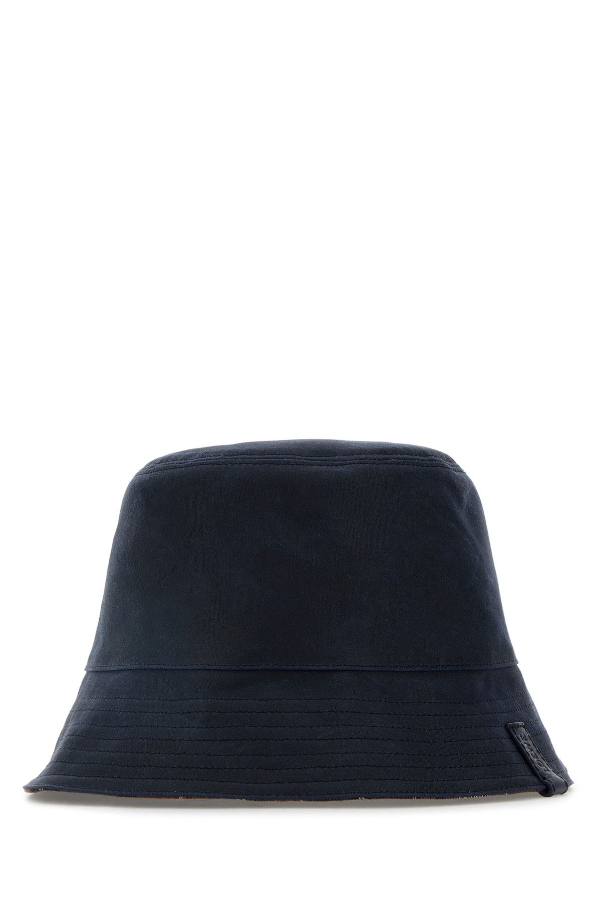 Navy Blue Canvas Reversibile Bucket Hat