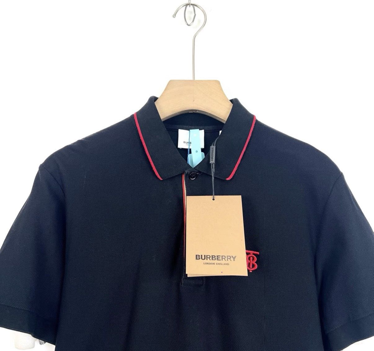 Burberry Burberry Black & Red Logo Embroidered Polo Shirt K12 Size US M / EU 48-50 / 2 - 3 Thumbnail