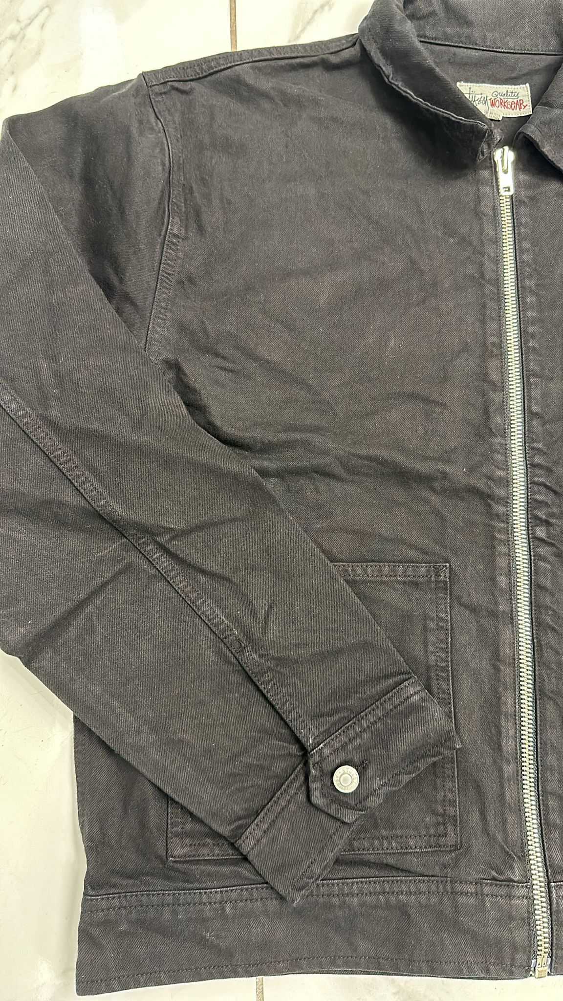 Stussy × Vintage Stüssy HO23 Zip Work Jacket “Black” Size US M / EU 48-50 / 2 - 5 Thumbnail