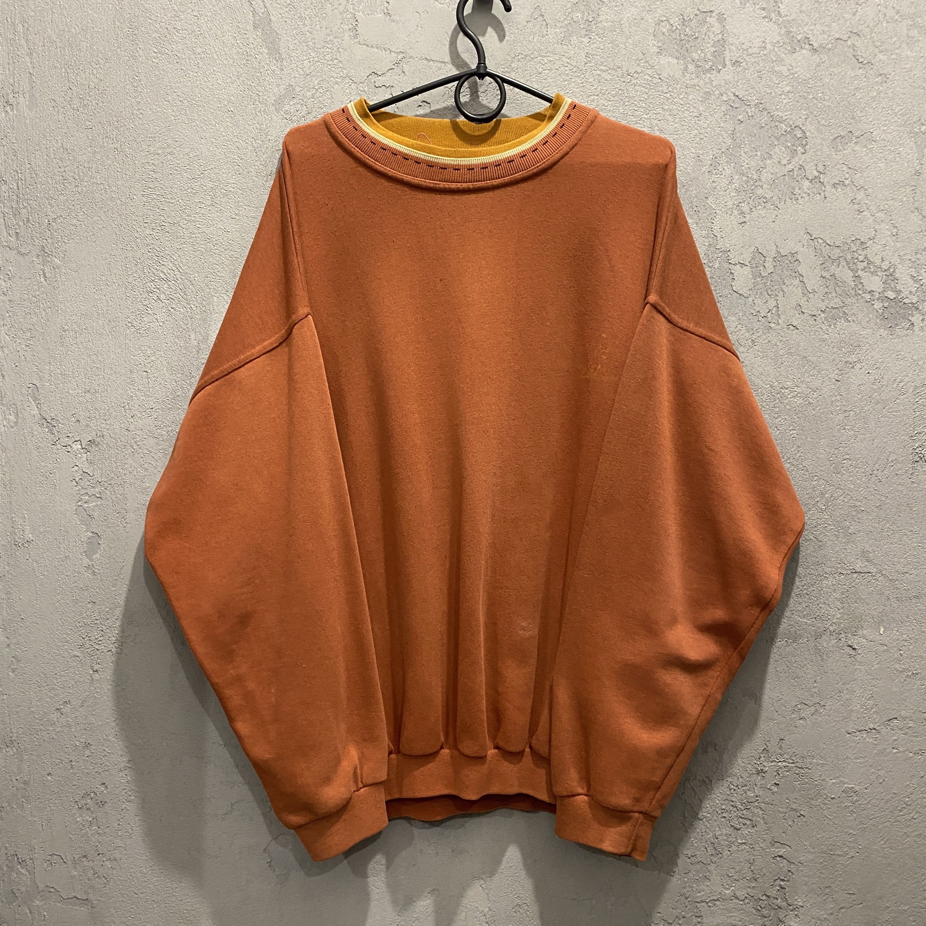 Vintage Orange vintage sweatshirt swag y2k rap - L Size US L / EU 52-54 / 3 - 1 Thumbnail