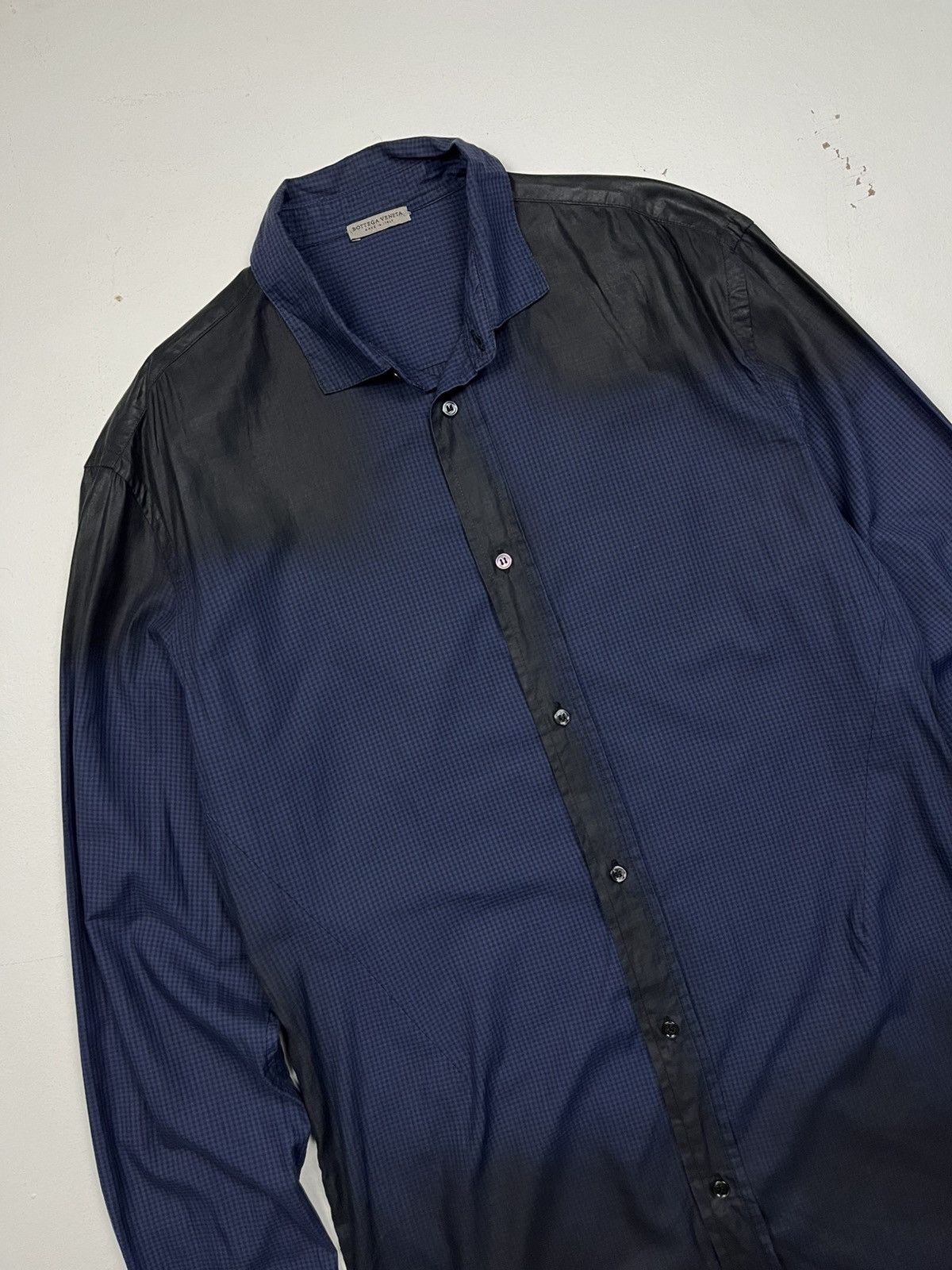 Bottega Veneta Vintage Bottega Veneta Waxed Detailing button down Shirt Size XL / US 12-14 / IT 48-50 - 4 Thumbnail