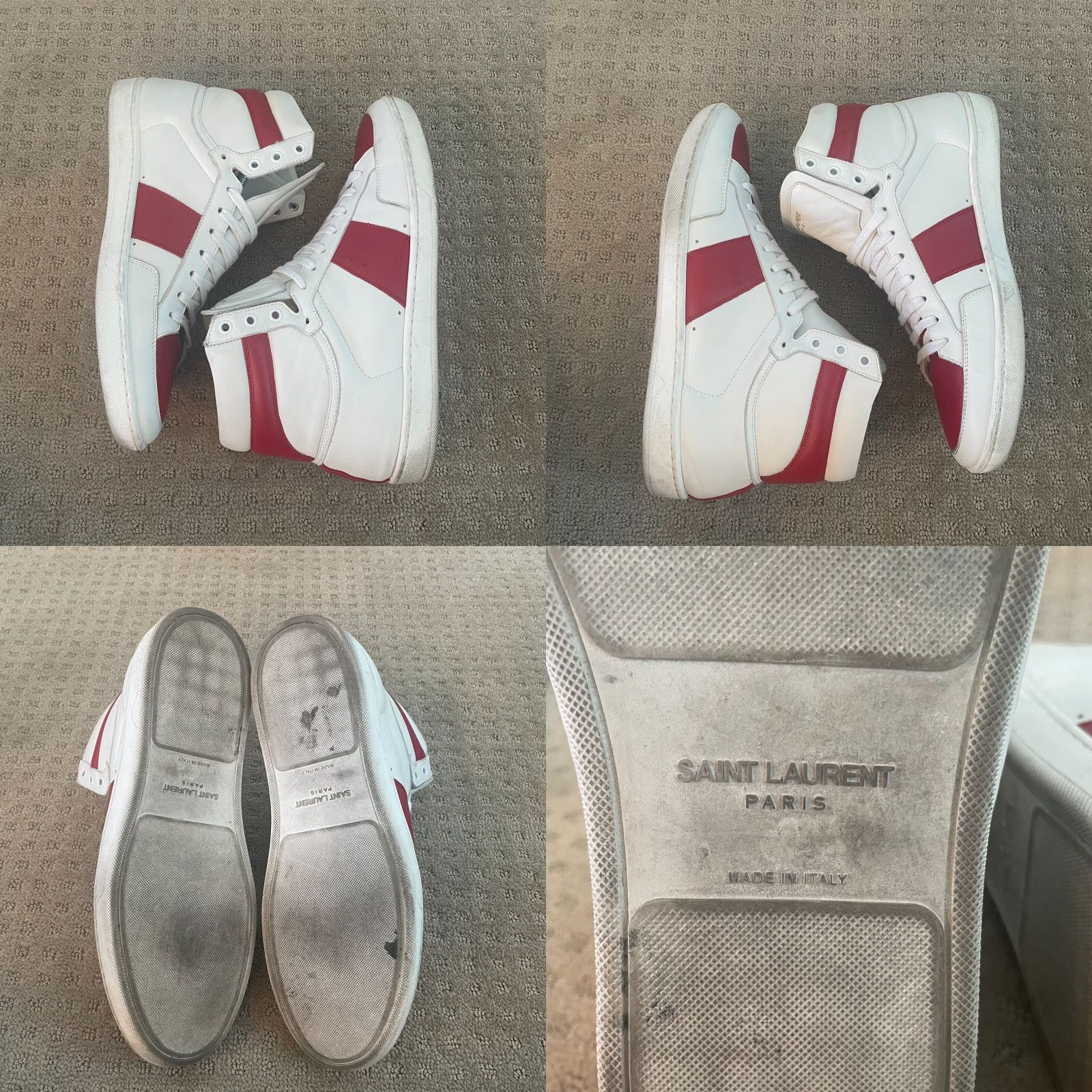 Yves Saint Laurent Saint Laurent Court Classic SL/10H High Top Sneakers Men US 10.5 EU 43.5 White Size US L / EU 52-54 / 3 - 10 Thumbnail