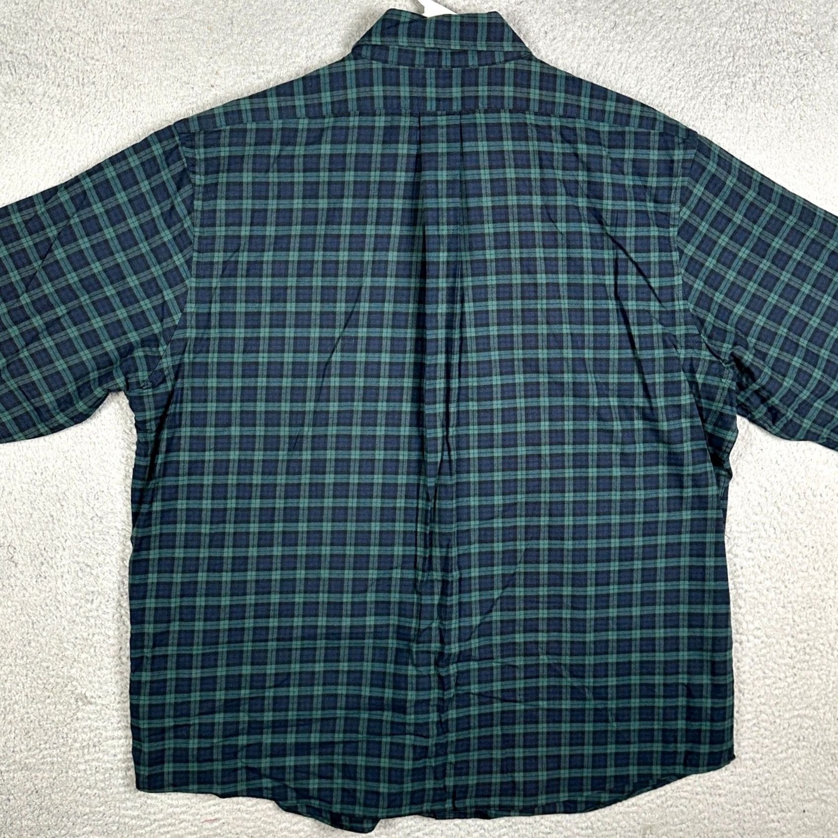 Brooks Brothers VINTAGE Brooks Brothers Wool Blend Shirt Mens XL Navy Green Flannel Tartan Plaid Size US XL / EU 56 / 4 - 3 Thumbnail