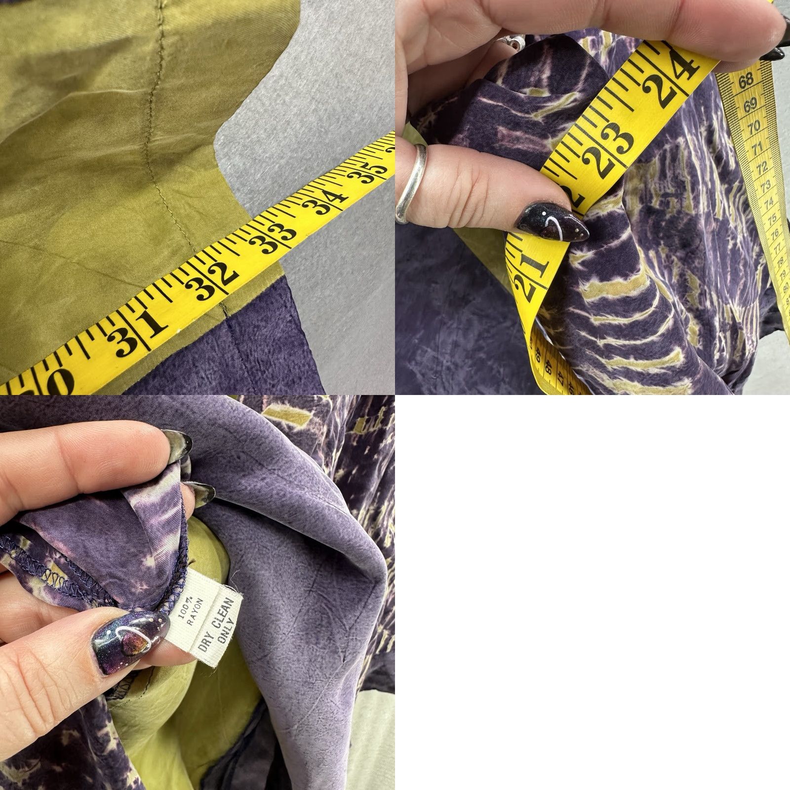 Vintage Melinda Phillips Blouse Womens S Shirt Adult S Purple Bohemian Classic Boho 3/4 Sleeve Geometric Round Neck Size S / US 4 / IT 40 - 9 Thumbnail