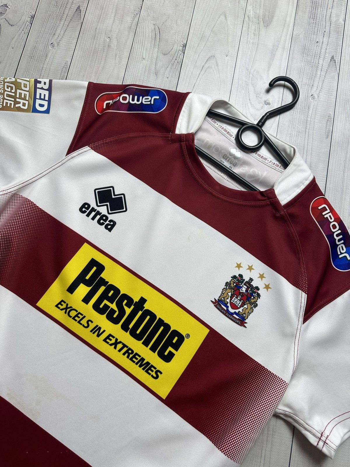 Vintage Vintage Wigan Warriors rugby jersey shirt size M rare Size US M / EU 48-50 / 2 - 5 Thumbnail