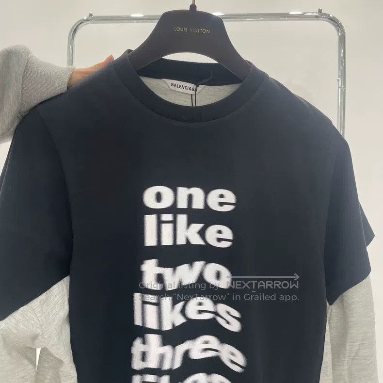 Balenciaga Balenciaga Phantom Logo Fake Two-Piece Short Sleeve Size US S / EU 44-46 / 1 - 3 Thumbnail