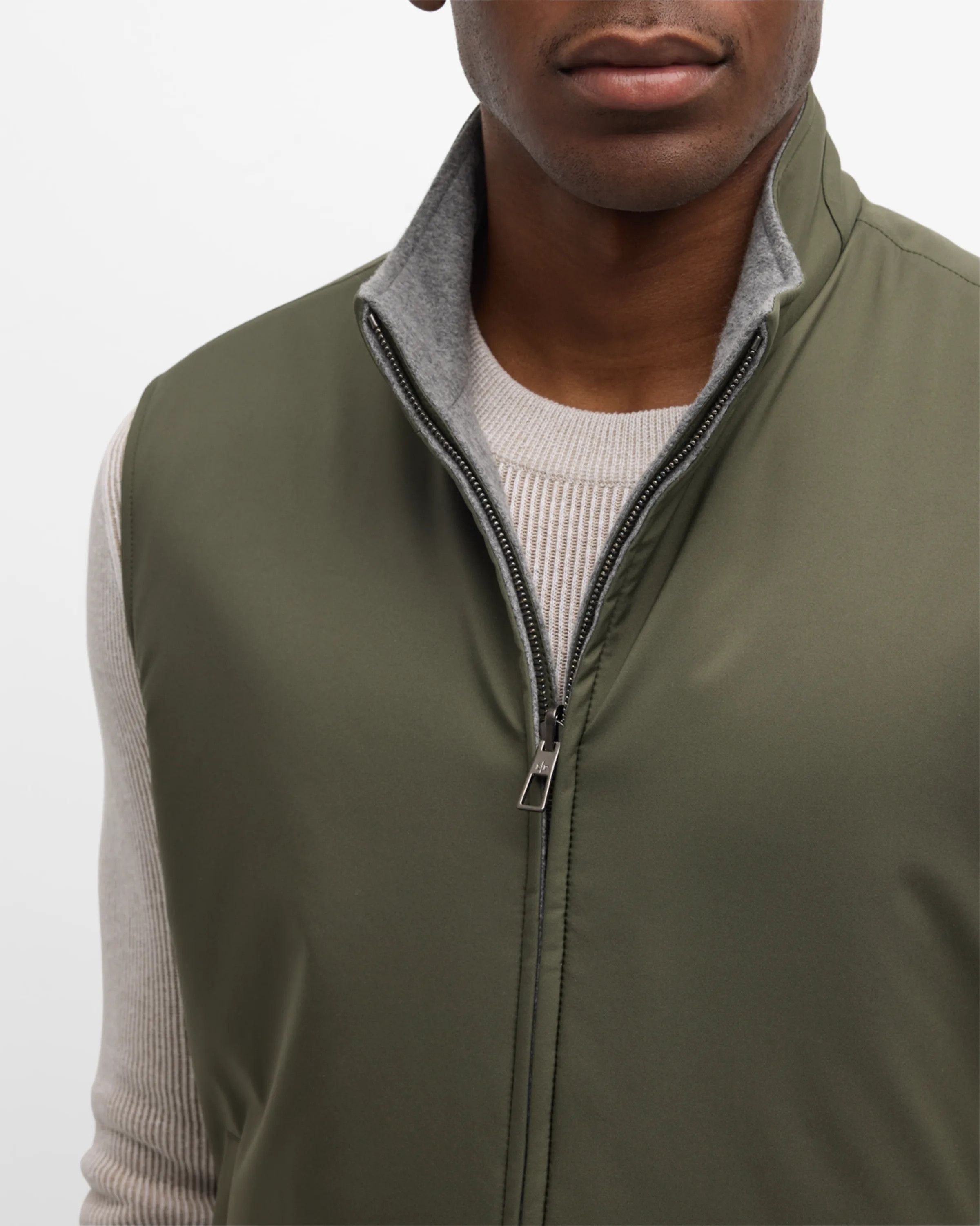 Loro Piana o1w1db10824 Reversible Marlin Vest in Olive Green Size US M / EU 48-50 / 2 - 6 Thumbnail