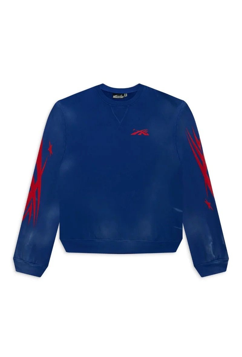 HELLSTAR Hellstar Sports Logo Crewneck Blue/Red Size M | Grailed