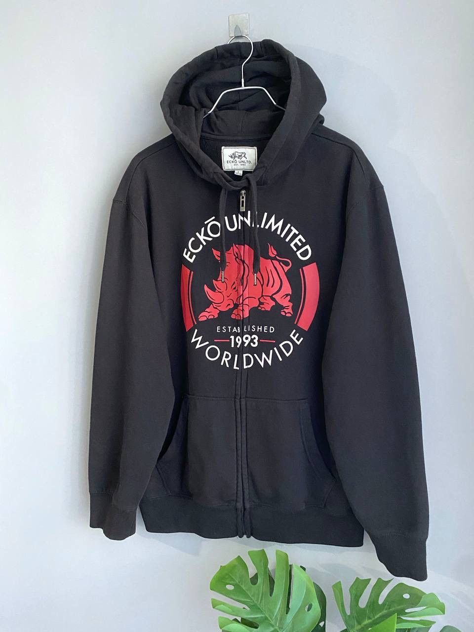 Ecko Unltd. Ecko Unlimited Worldwide Y2K Full Zip Black Hoodie, Size L Size US L / EU 52-54 / 3 - 2 Thumbnail