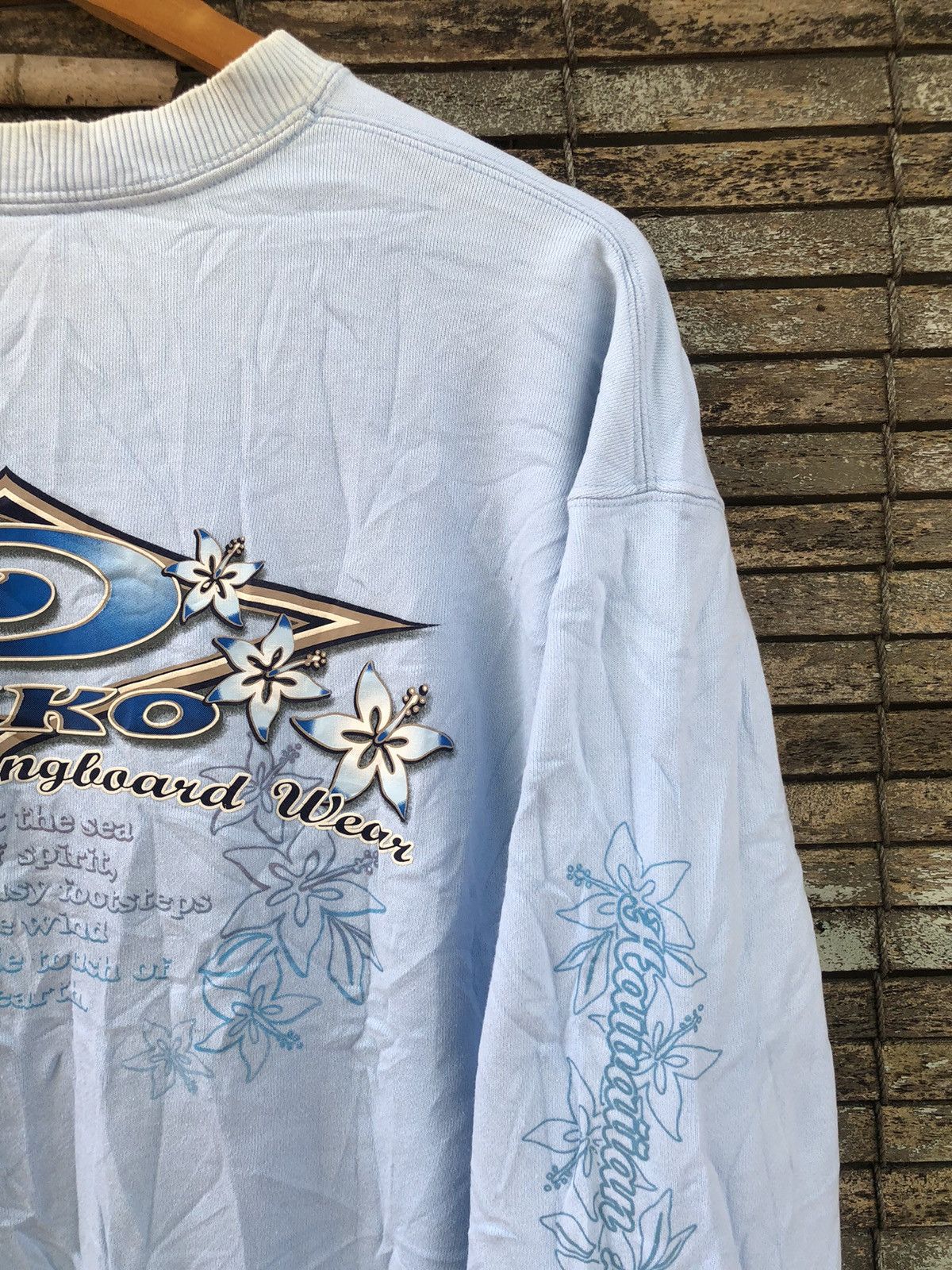 Japanese Brand × Vintage 🔥Vintage Glitter Piko Hawaiian Longboard Wear Sweatshirts Size US L / EU 52-54 / 3 - 6 Thumbnail