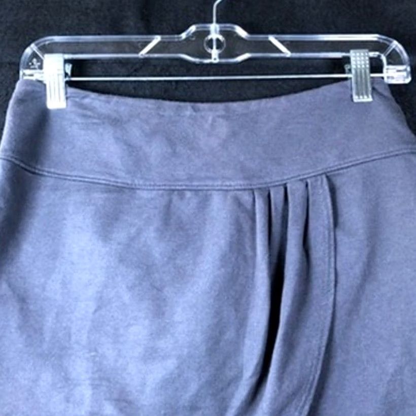 Free People Free People Skirt Women Charcoal Gray Pull On Mini Wrap Cotton Blend S Short Solid Spring Summer Casual Womens Size 28" / US 6 / IT 42 - 2 Thumbnail